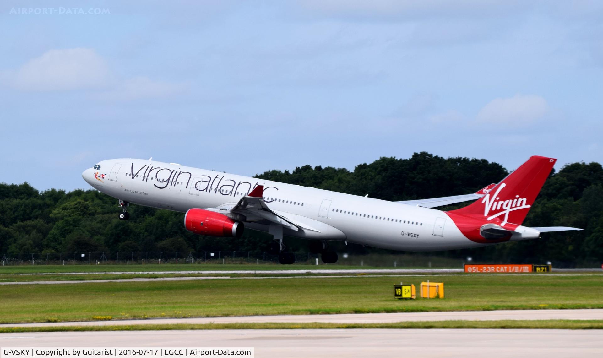 G-VSKY, 1993 Airbus A340-311 C/N 016, At Manchester