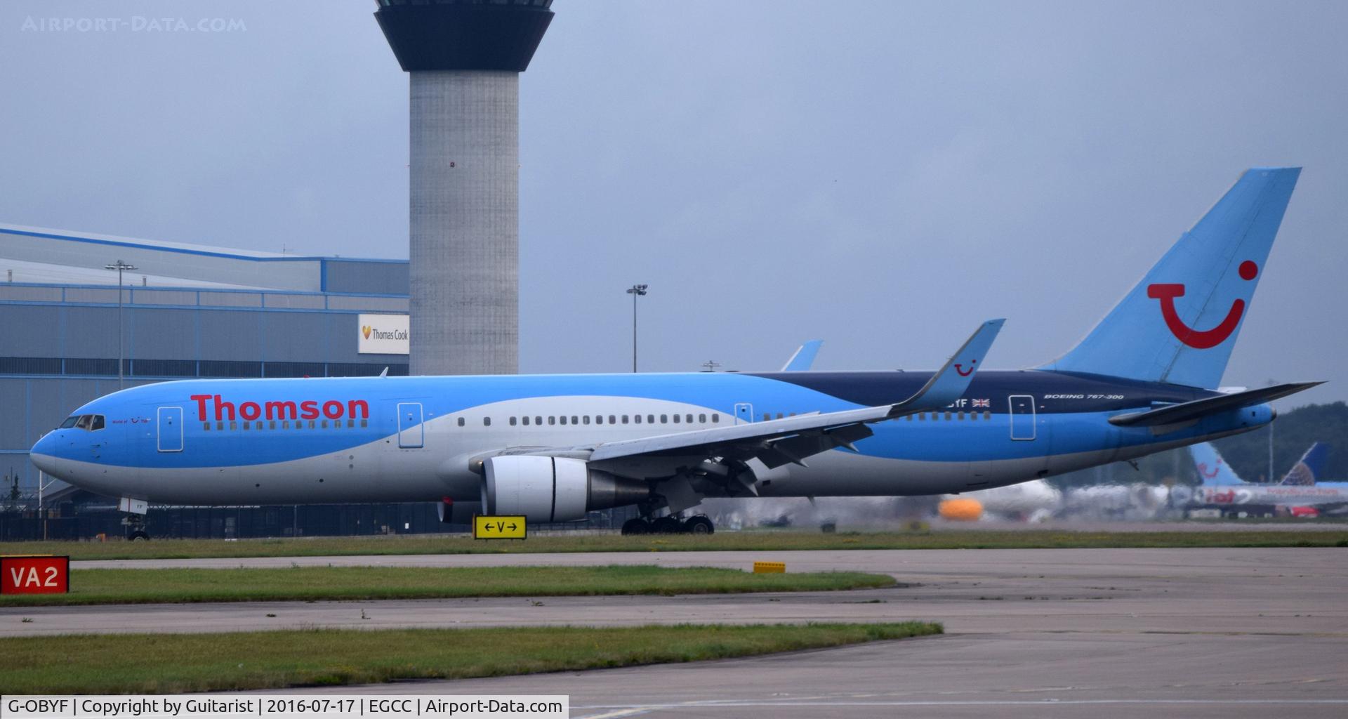 G-OBYF, 1998 Boeing 767-304 C/N 28208, At Manchester