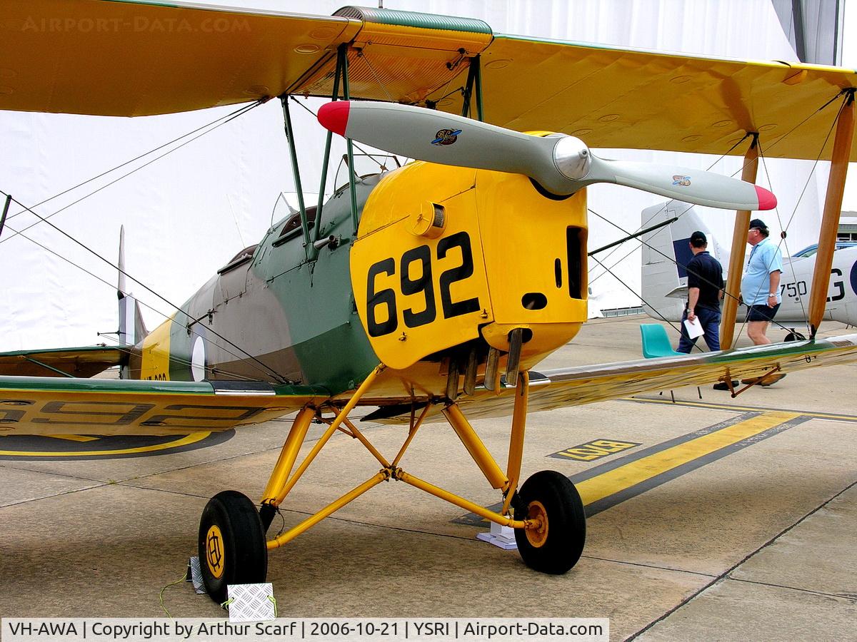 VH-AWA, 1941 De Havilland Australia DH-82A Tiger Moth C/N DHA824, A17-692 - Richmond NSW 2006