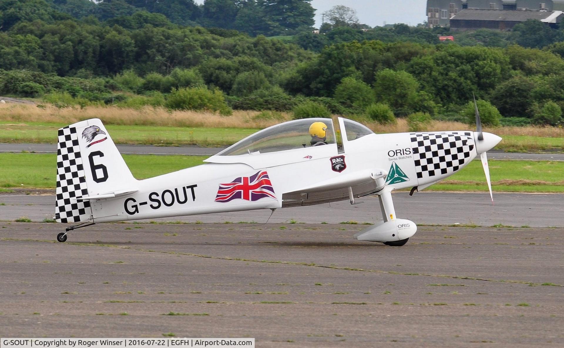 G-SOUT, 2006 Vans RV-8 C/N PFA 303-13295, Visiting Team Raven aircraft recently marked as Raven 6 (was Raven 5).