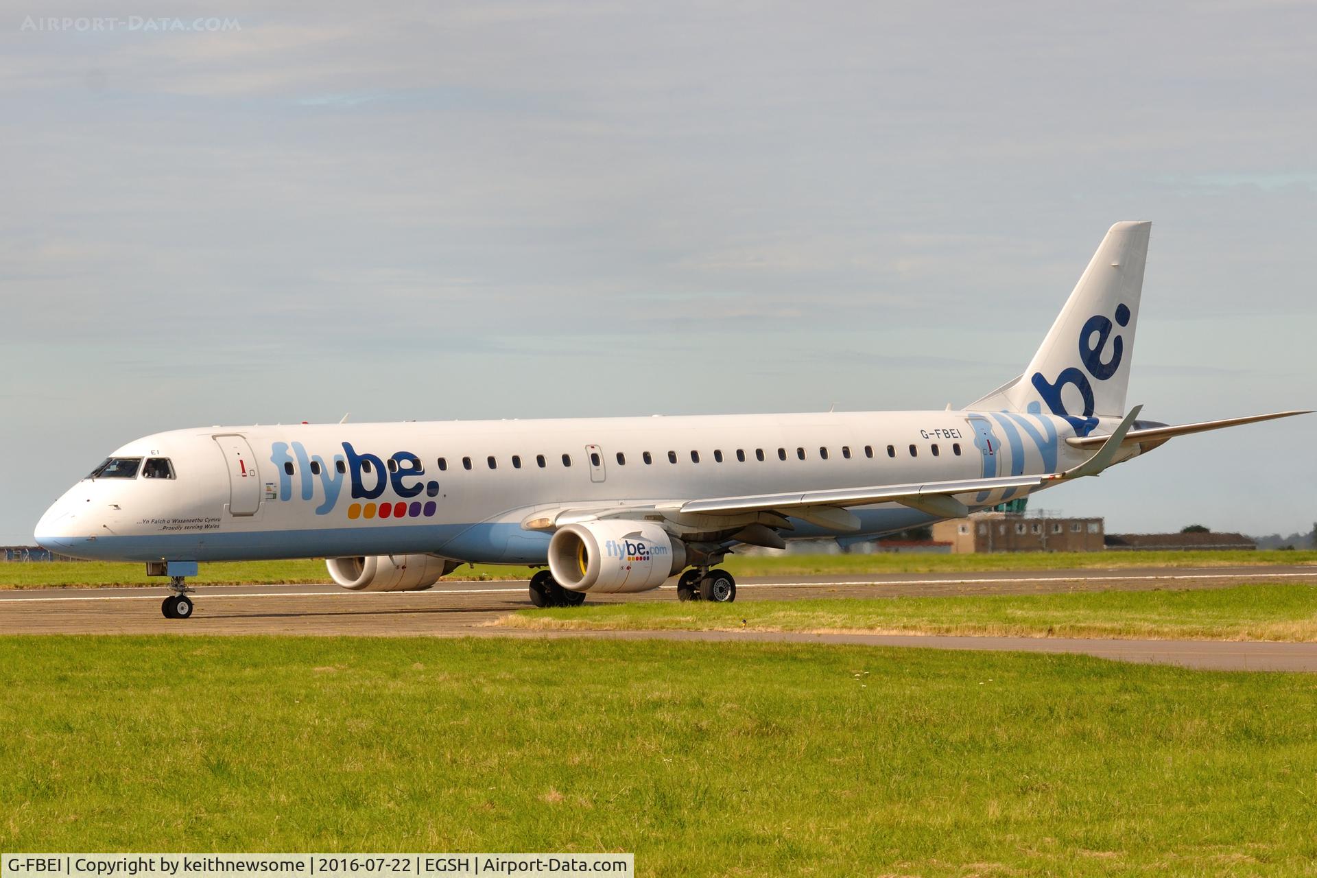 G-FBEI, 2007 Embraer 195LR (ERJ-190-200LR) C/N 19000143, Nice Visitor.