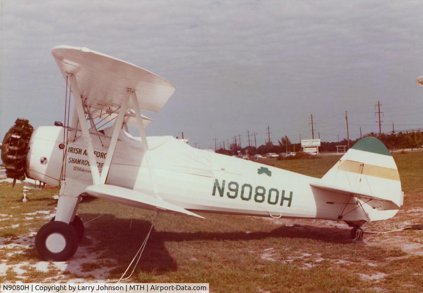N9080H, 1943 Boeing A75L300 C/N 75-8529, I shot this in the mid 1970's.