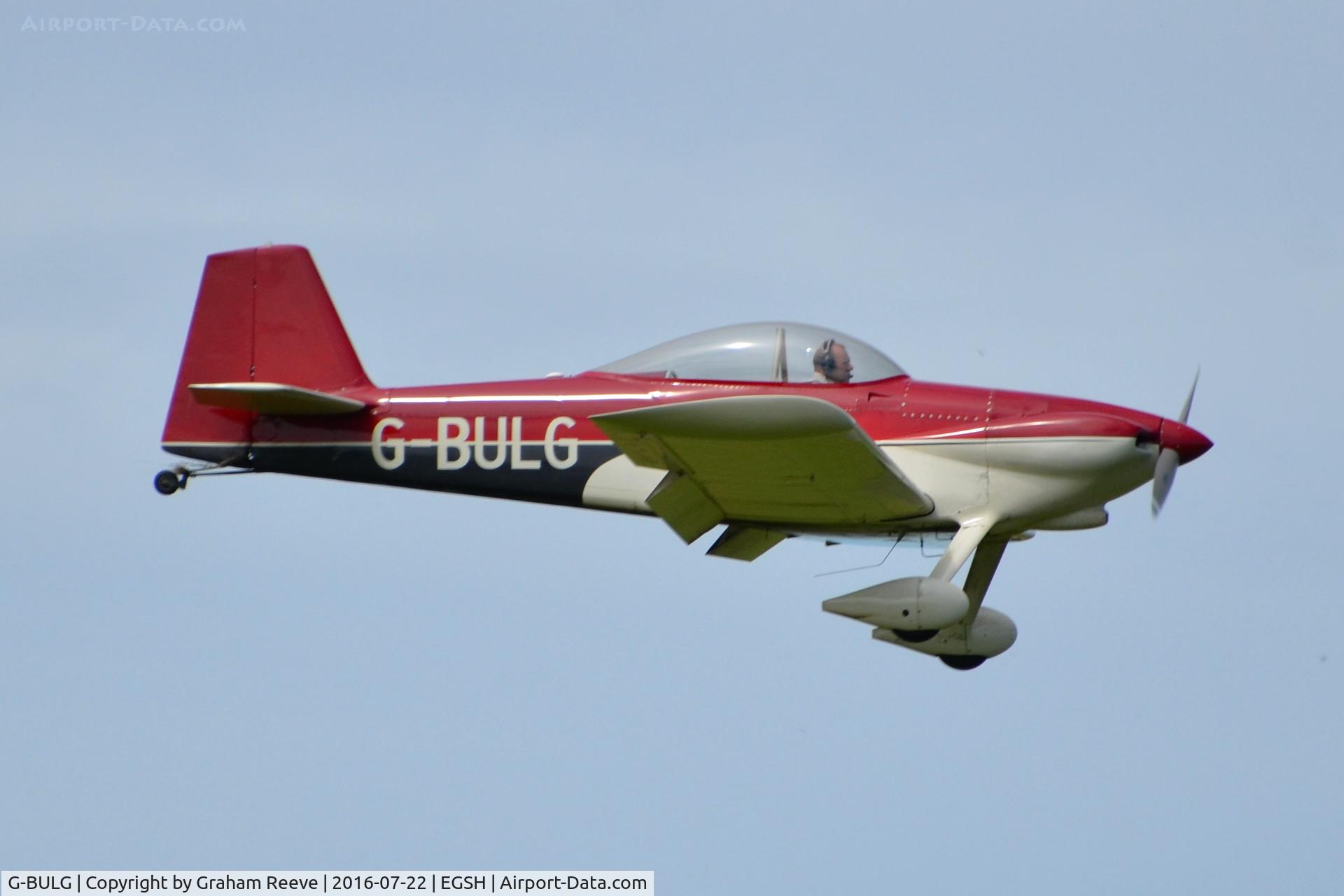 G-BULG, 1989 Vans RV-4 C/N JRV4-1, Landing at Norwich.