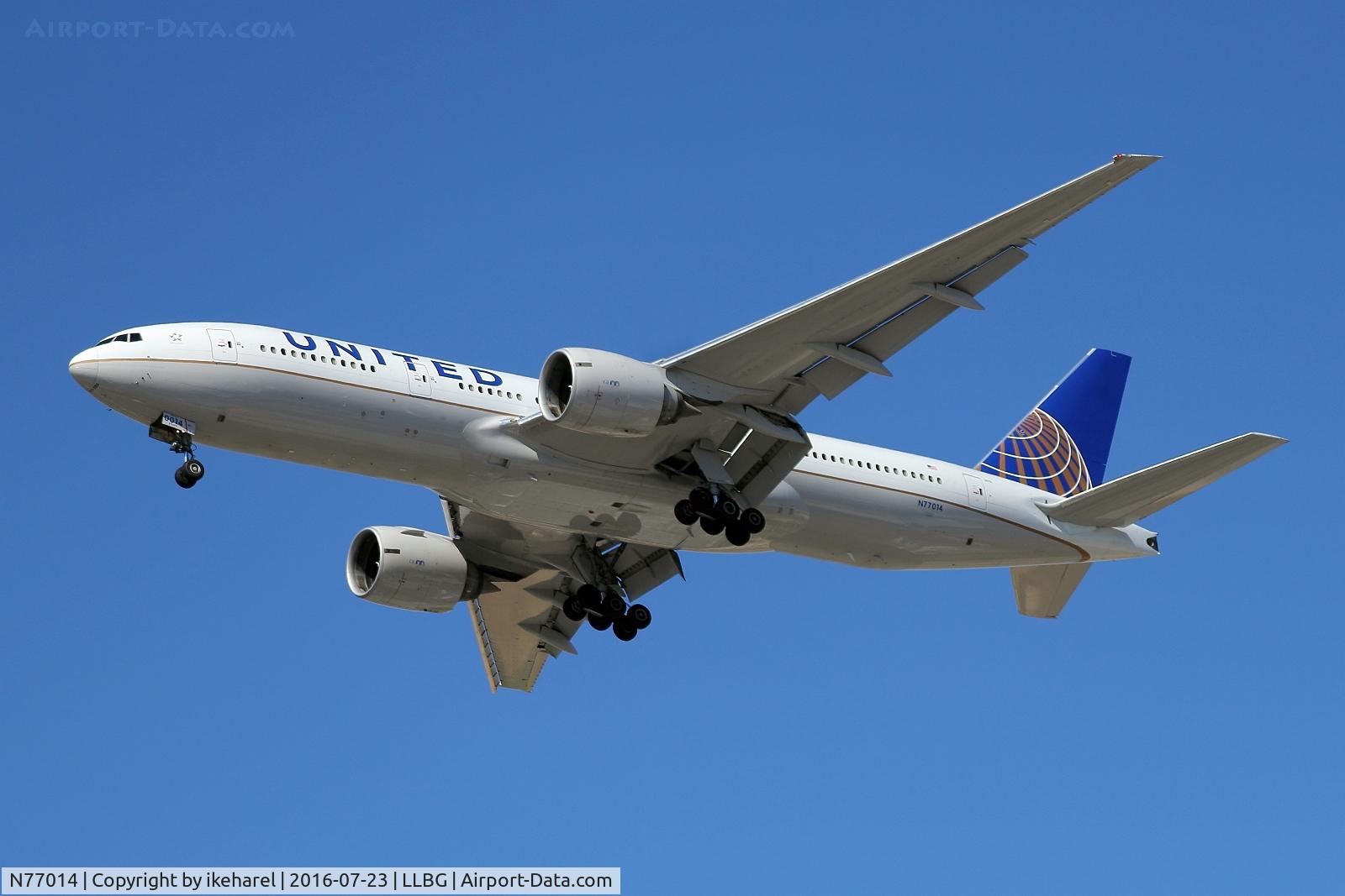 N77014, 1999 Boeing 777-224 C/N 29862, Flight from Newark.