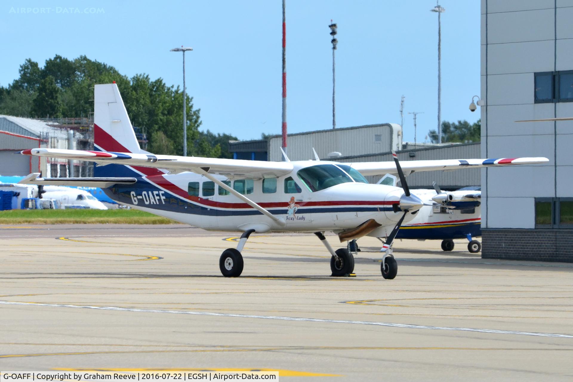 G-OAFF, 2007 Cessna 208 Caravan I C/N 20800415, Parked at Norwich.