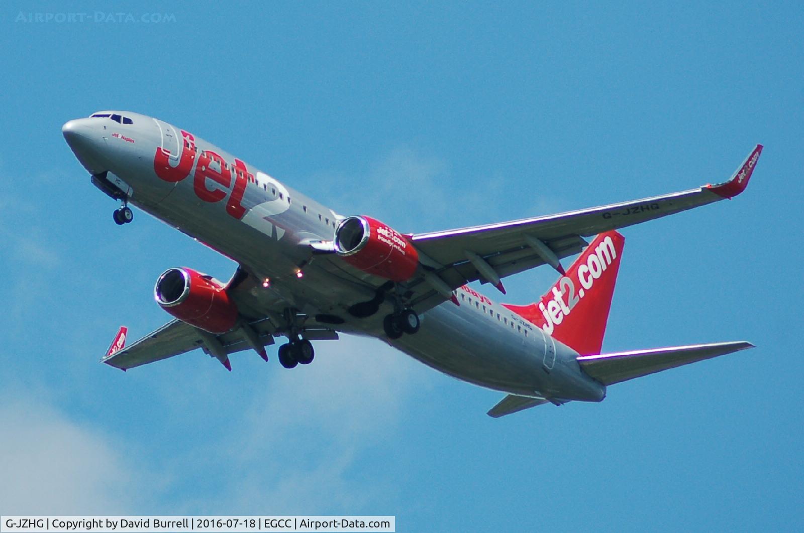 G-JZHG, 2000 Boeing 737-85P C/N 28388, Jet2.com G-JZHG on approach to Manchester Airport