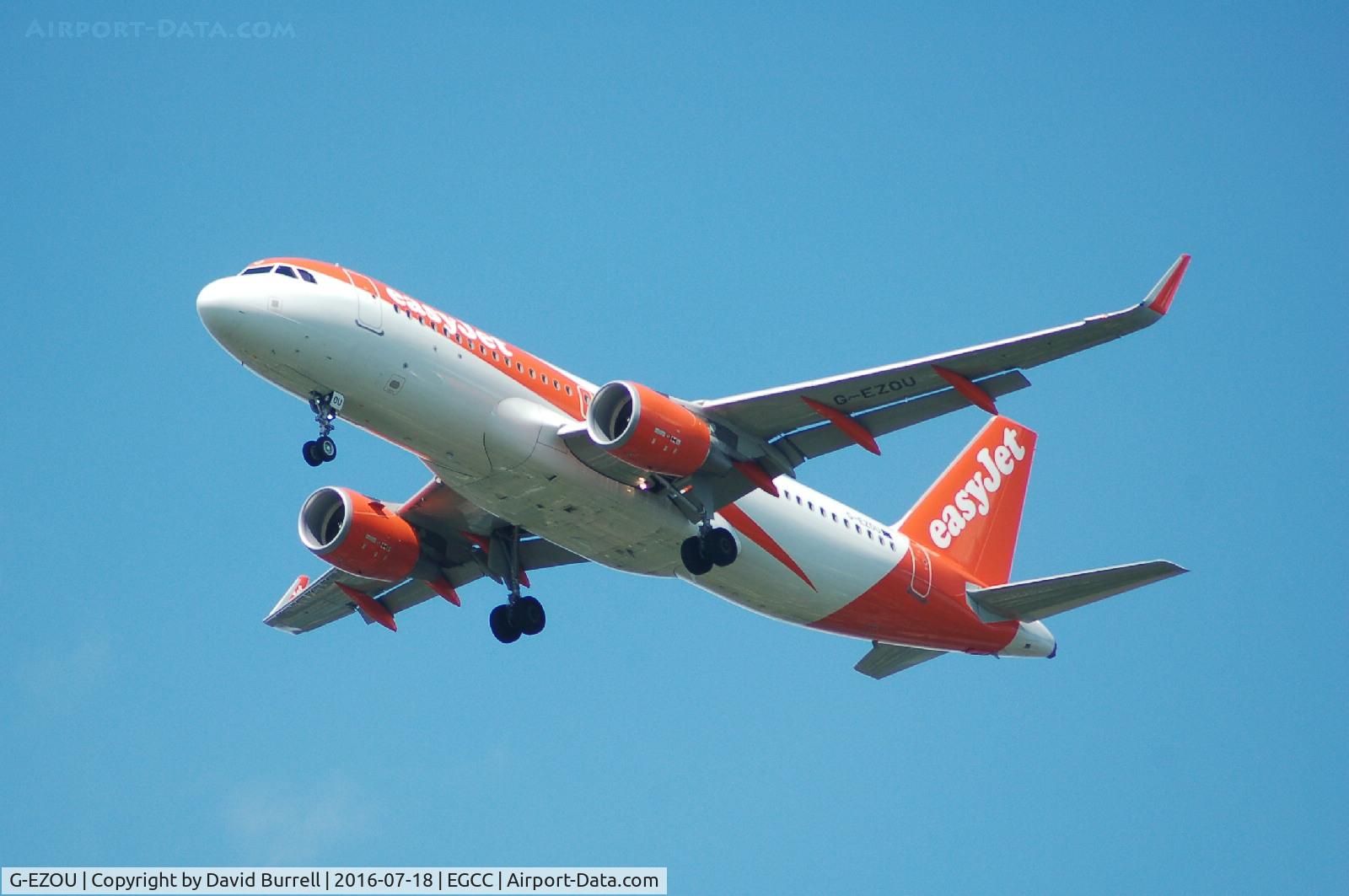 G-EZOU, 2015 Airbus A320-214 C/N 6754, Easyjet G-EZOU on approach to Manchester Airport.