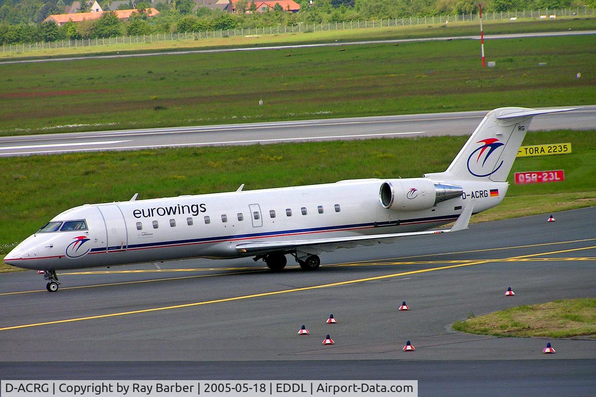 D-ACRG, 2002 Bombardier CRJ-200ER (CL-600-2B19) C/N 7630, Canadair CRJ-200LR [7630] (Eurowings) Dusseldorf~D 18/05/2006