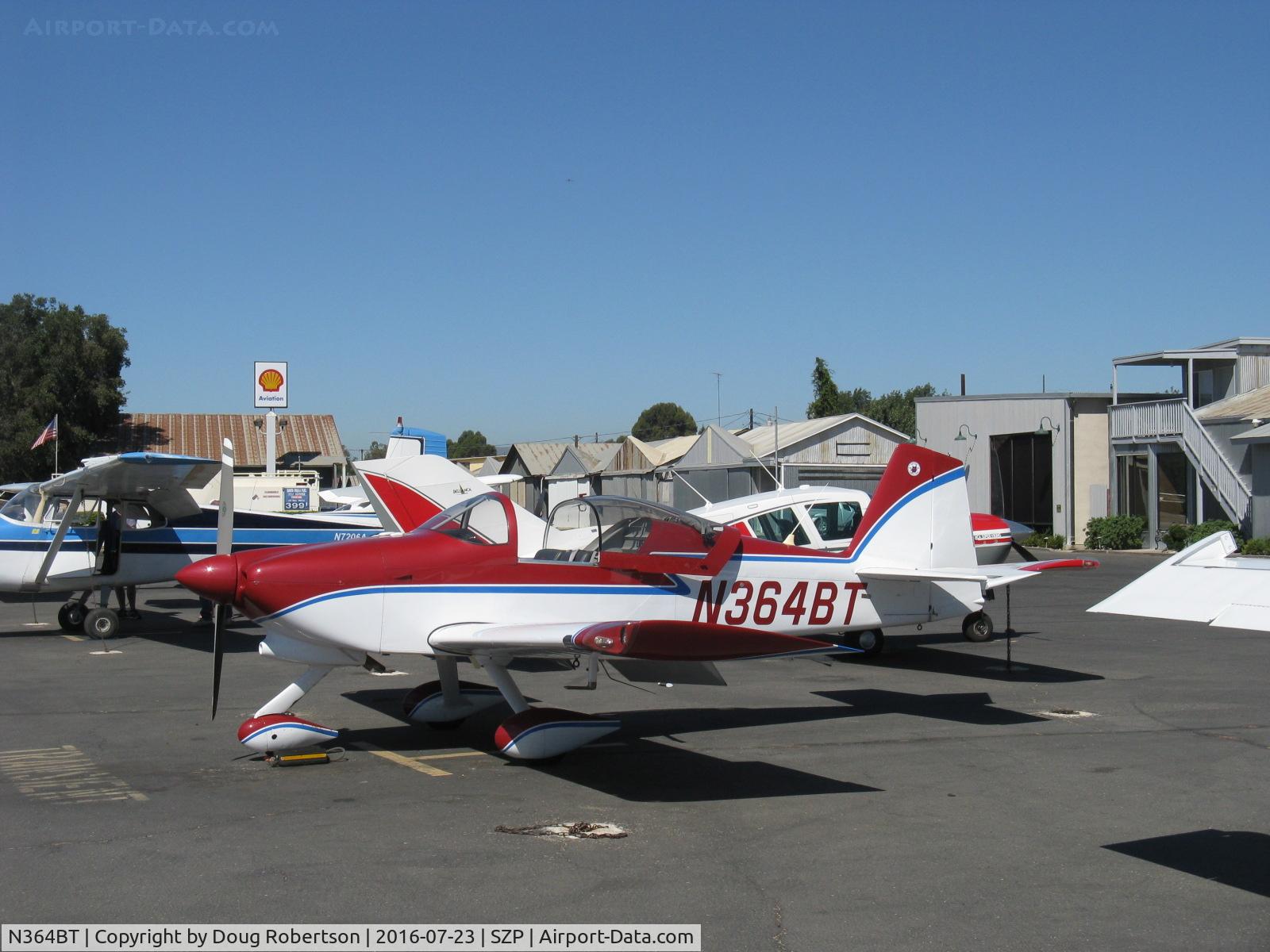 N364BT, 2013 Vans RV-6A C/N 25612, 2013 Marshall VANs RV-6A, Lycoming O-360-A4A 180 Hp, on transient ramp