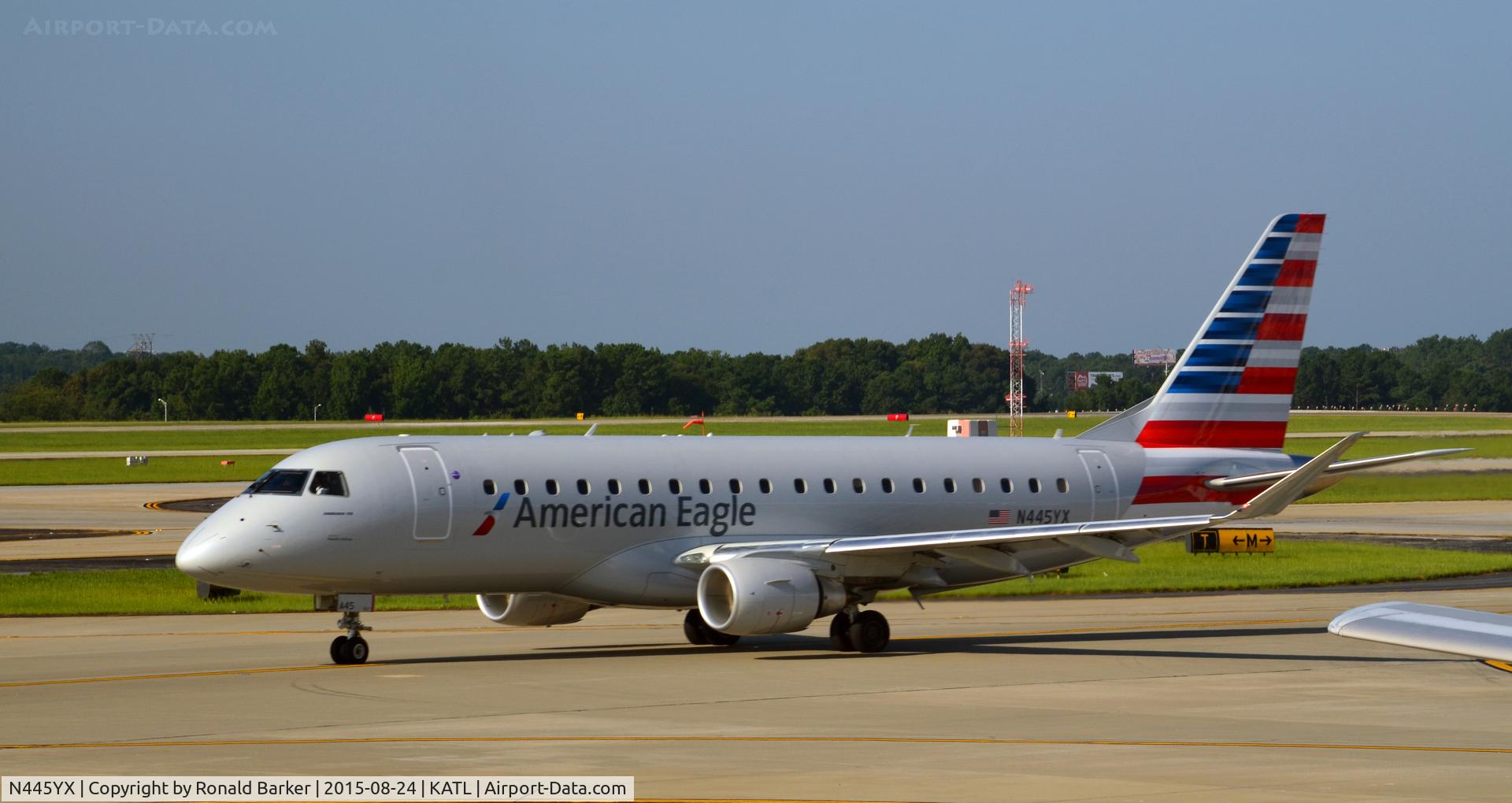 N445YX, 2015 Embraer 175LR (ERJ-170-200LR) C/N 17000455, Taxi Atlanta
