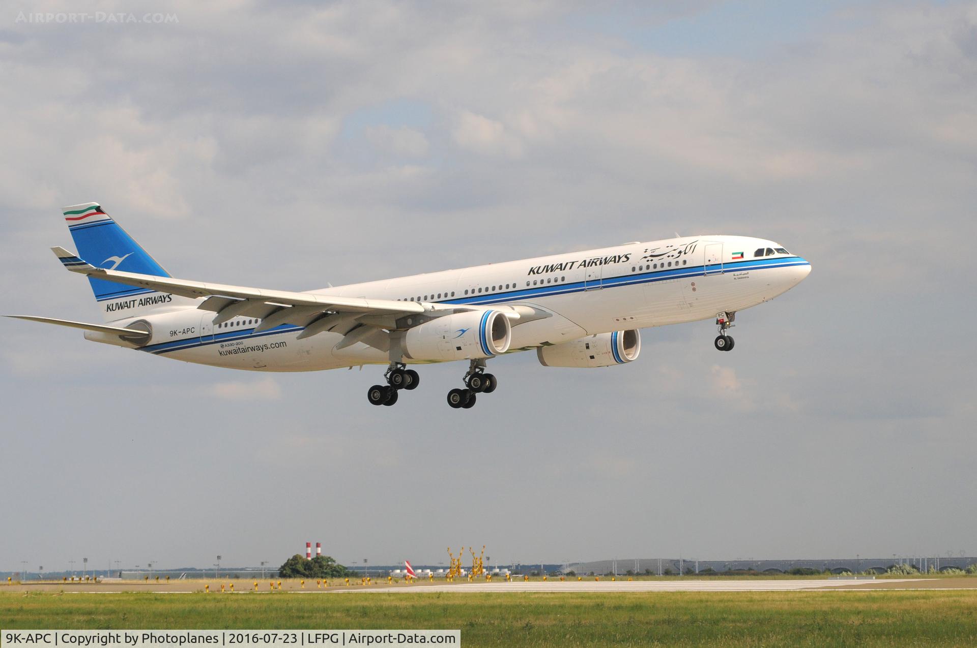 9K-APC, 2015 Airbus A330-243 C/N 1653, CDG landing
