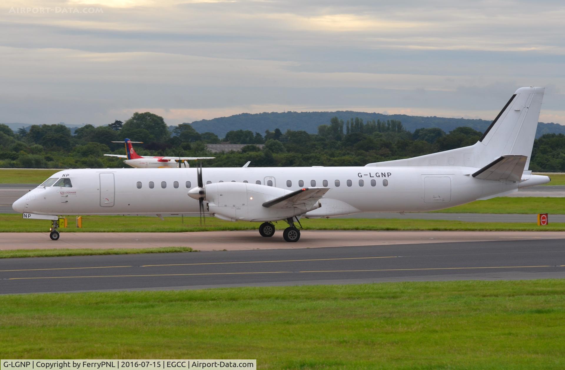 G-LGNP, 1995 Saab 2000 C/N 2000-018, Loganair S2000. A bit more color would be appreciated.