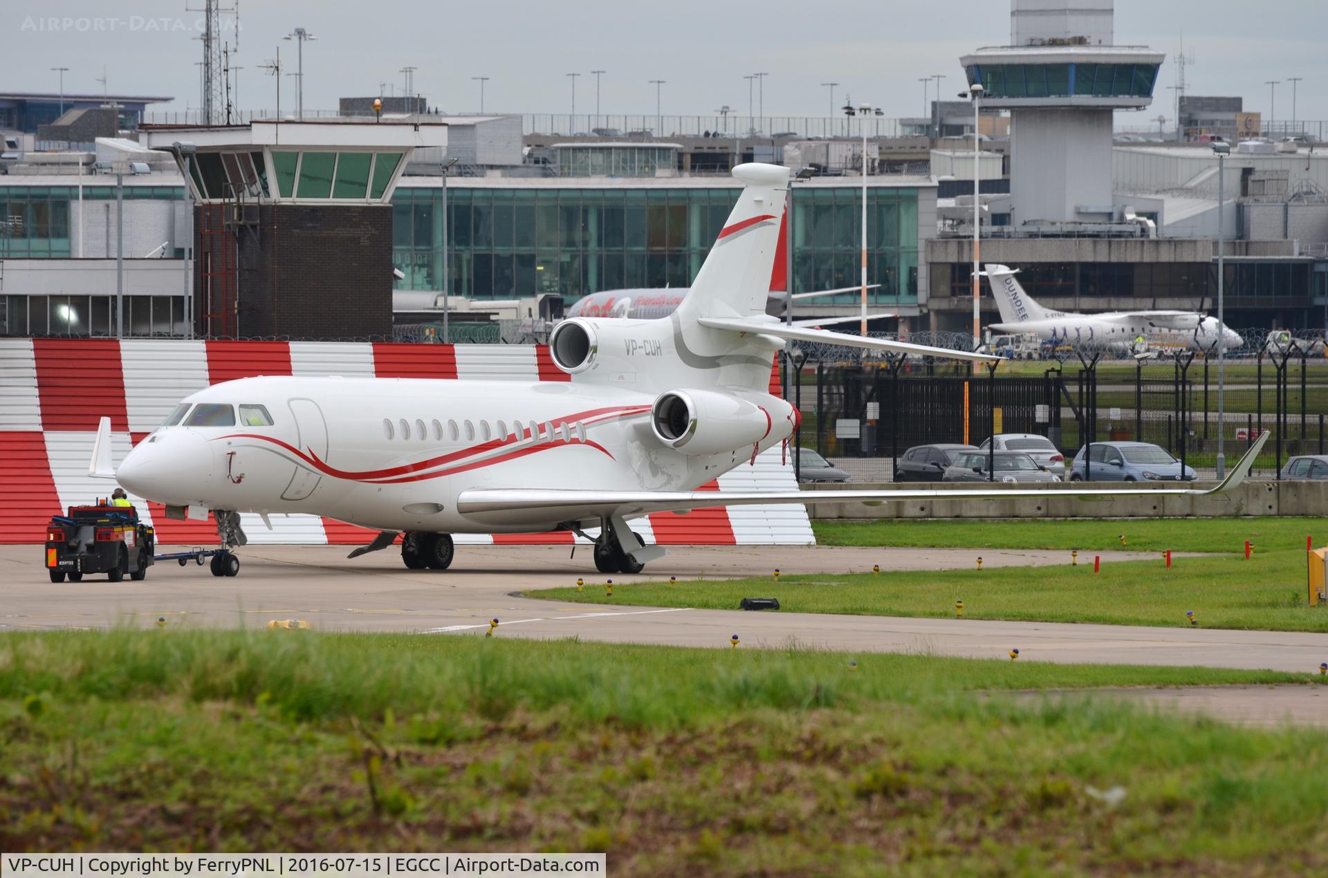 VP-CUH, 2013 Dassault Falcon 7X C/N 201, Volkswagen DA7X parked in MAN