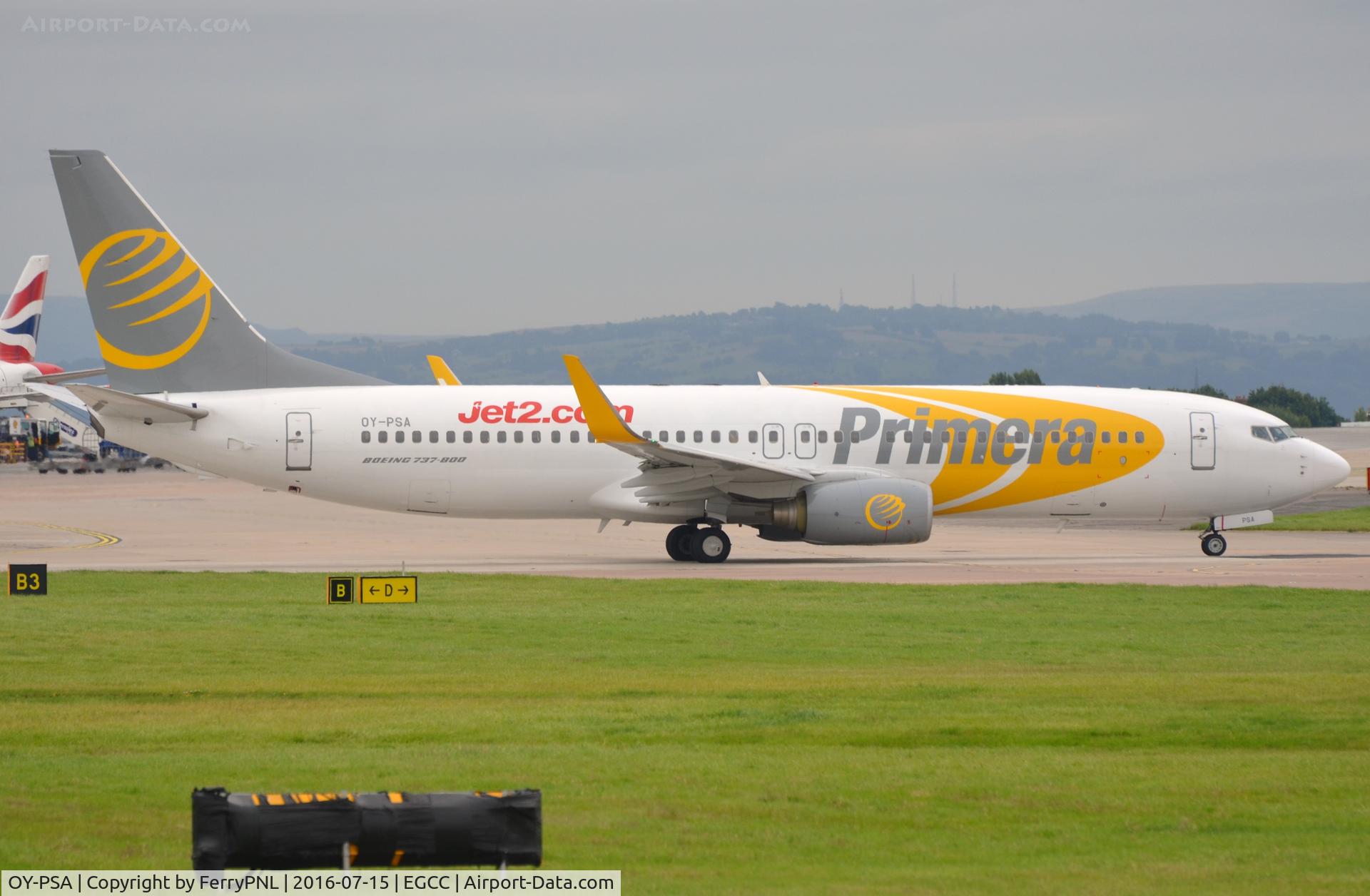 OY-PSA, 2007 Boeing 737-8Q8 C/N 30688, Primera operates this B738 for Jet2 this summer.