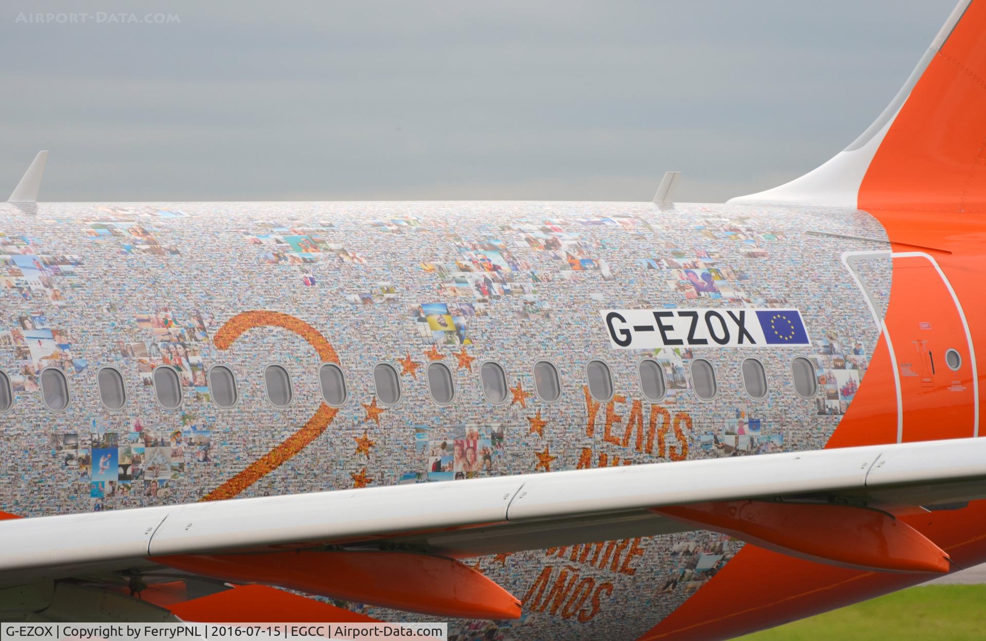 G-EZOX, 2015 Airbus A320-214 C/N 6837, Congratulation Easyjet: 20 years. Picture book perfect.