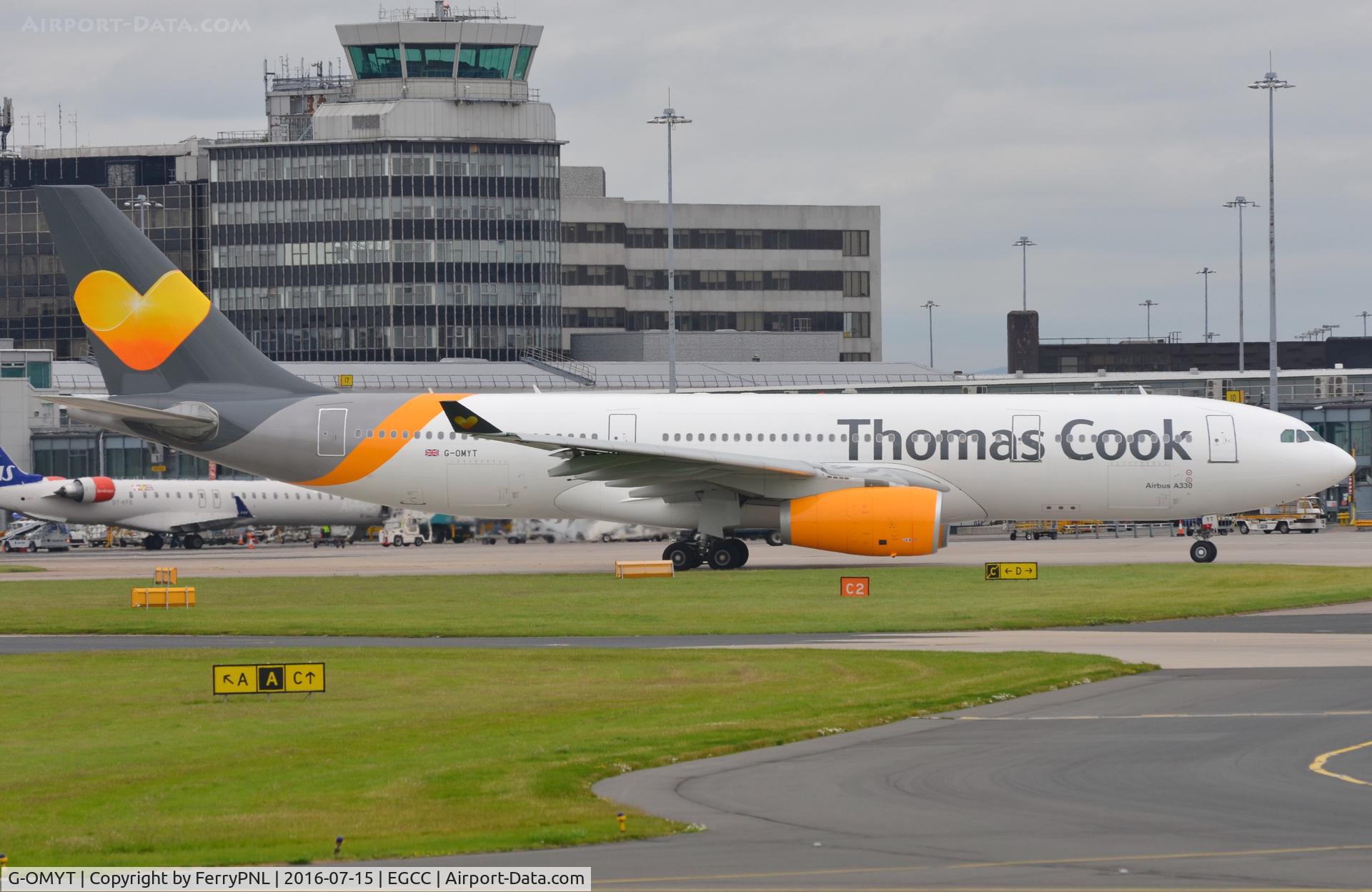 G-OMYT, 1999 Airbus A330-243 C/N 301, TCK A332 taxiing to the runway.