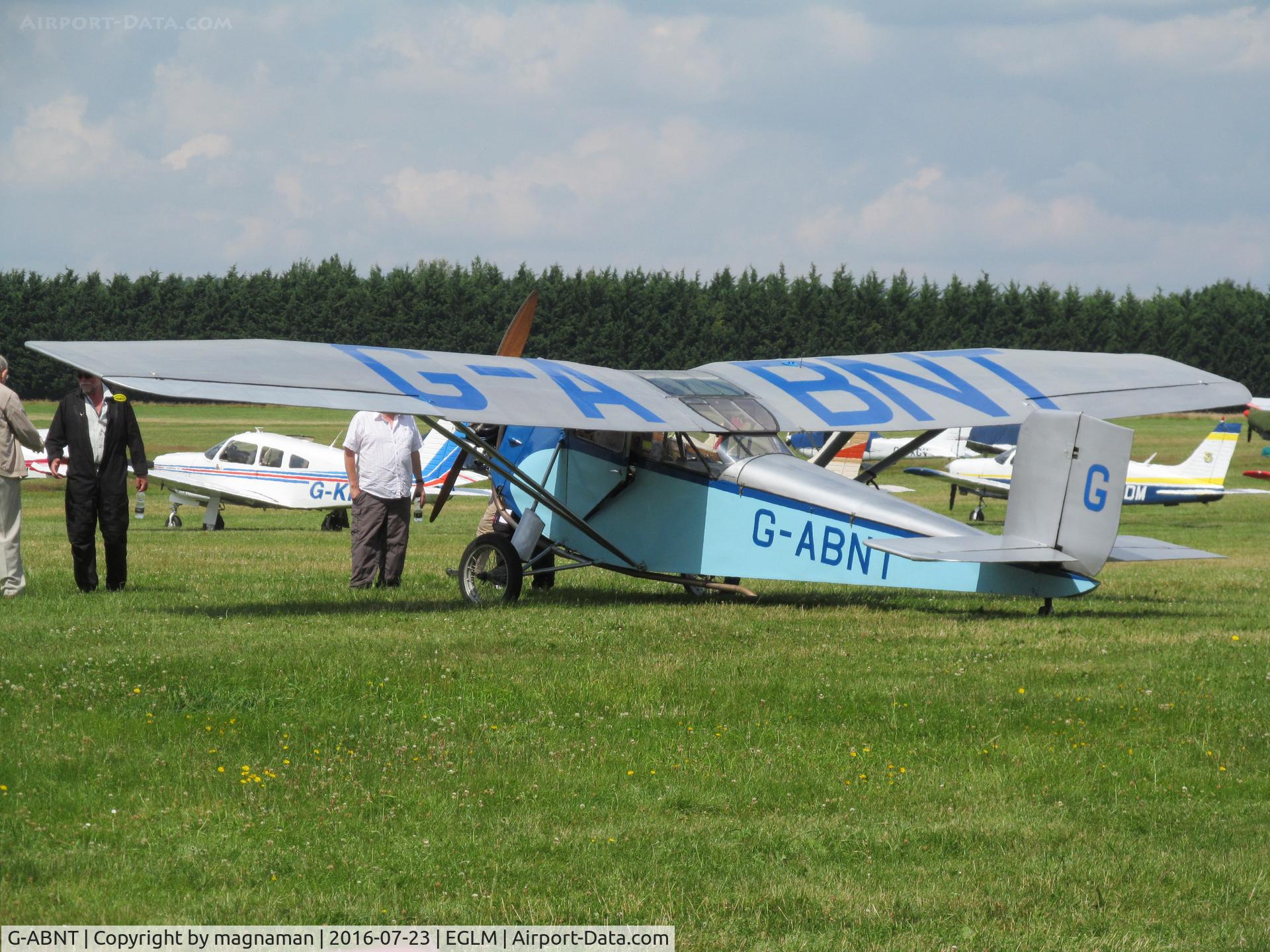 G-ABNT, 1931 Civilian Coupe 02 C/N 03, at grass field near reading