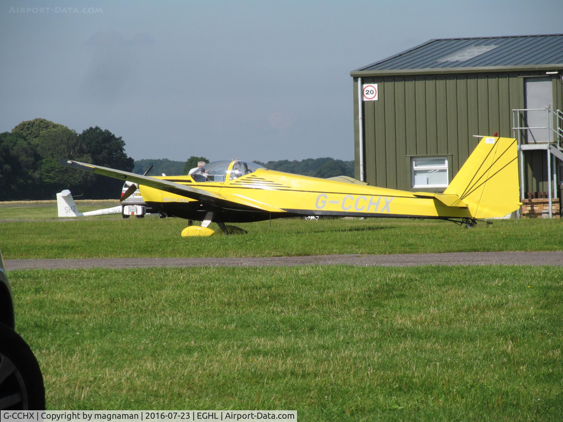 G-CCHX, 2003 Scheibe SF-25C Falke C/N 44694, at lasham - best gliding place in uk
