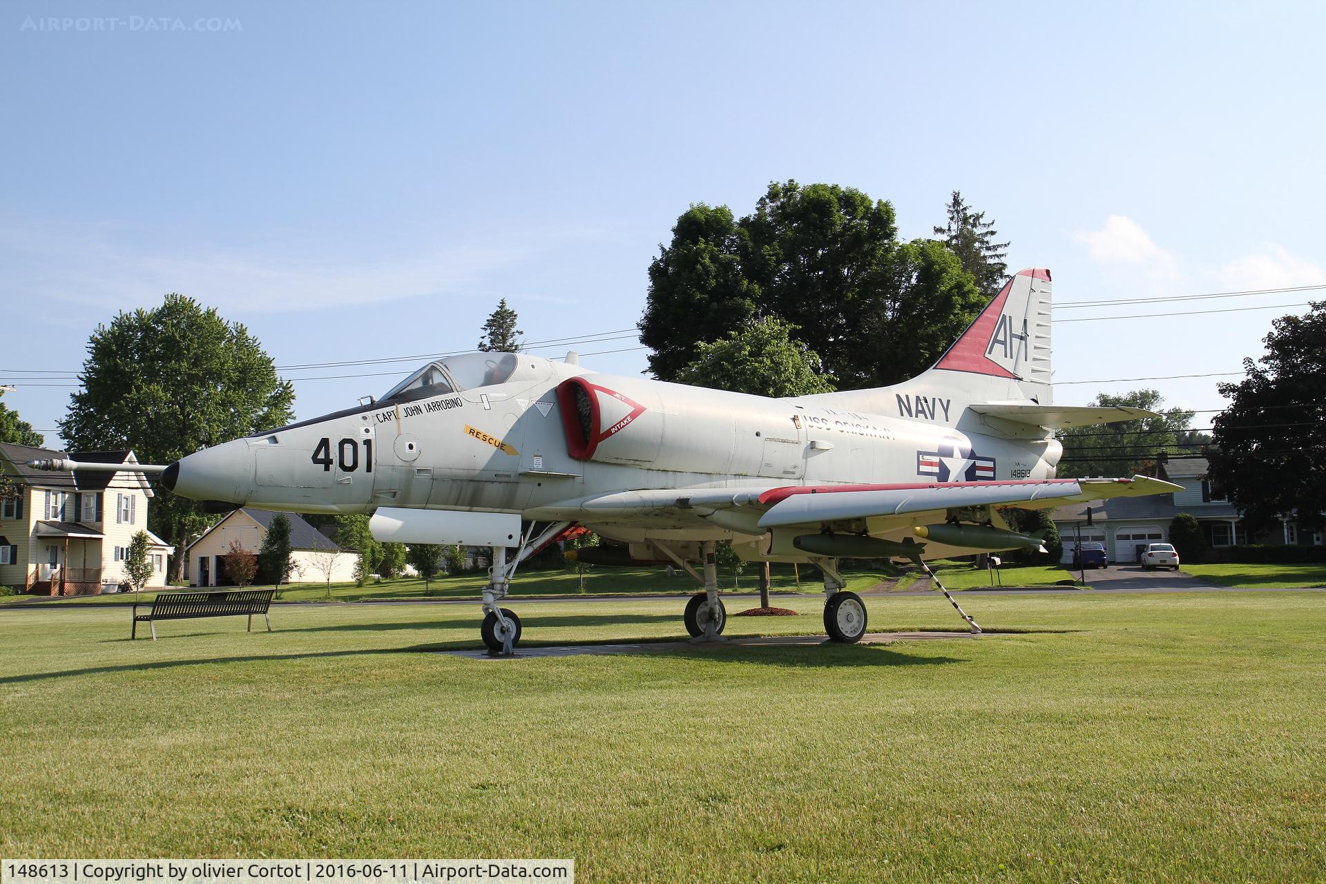 148613, Douglas A-4E Skyhawk C/N 12806, Oriskany memorial park
