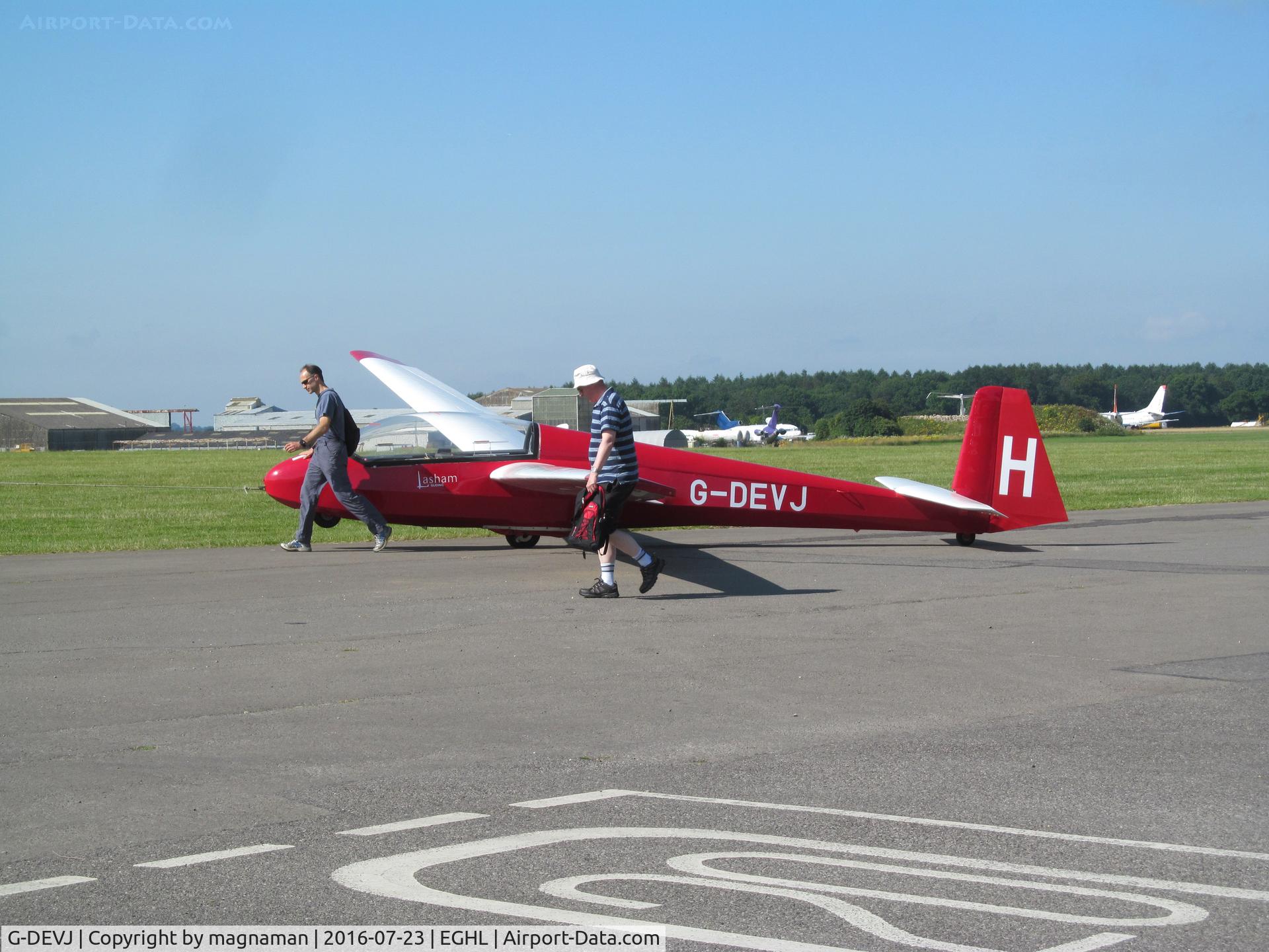 G-DEVJ, 1984 Schleicher ASK-13 C/N 13637AB, roll out for flight