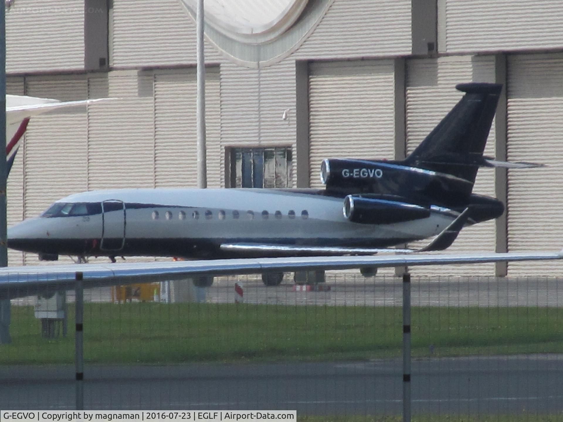 G-EGVO, 2005 Dassault Falcon 900EX C/N 151, in heat haze