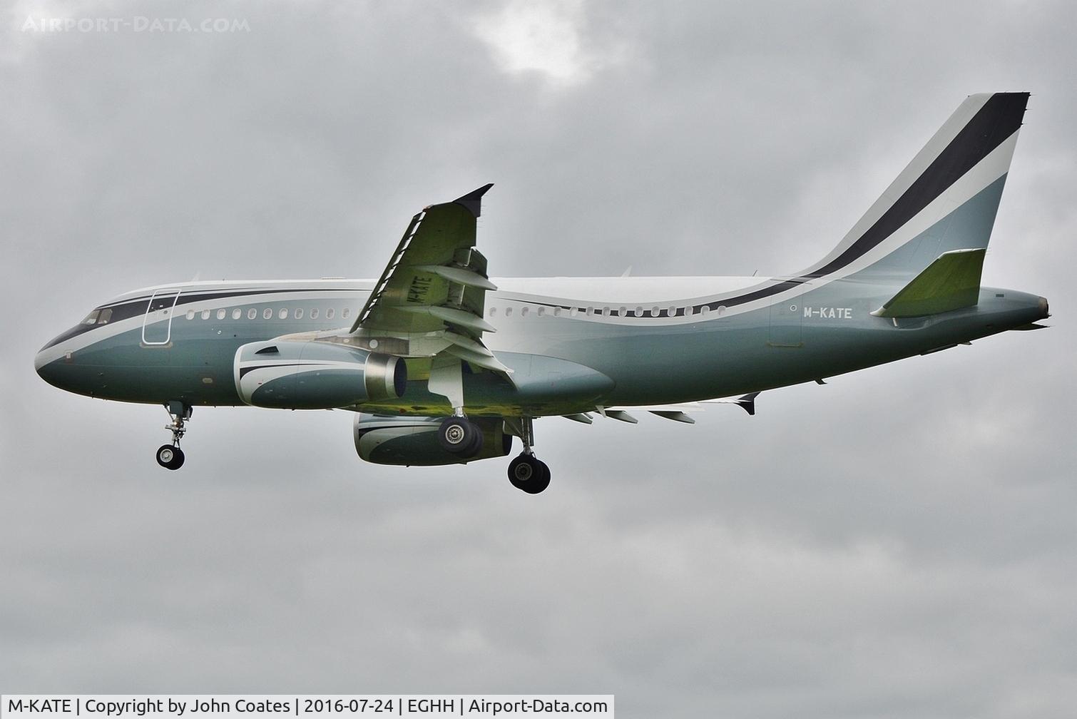 M-KATE, 2010 Airbus ACJ319 (A319-133/CJ) C/N 4151, Arriving from Nice