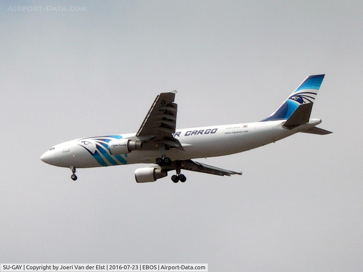 SU-GAY, 1991 Airbus A300B4-622R C/N 607, Moments before touchdown rwy 26