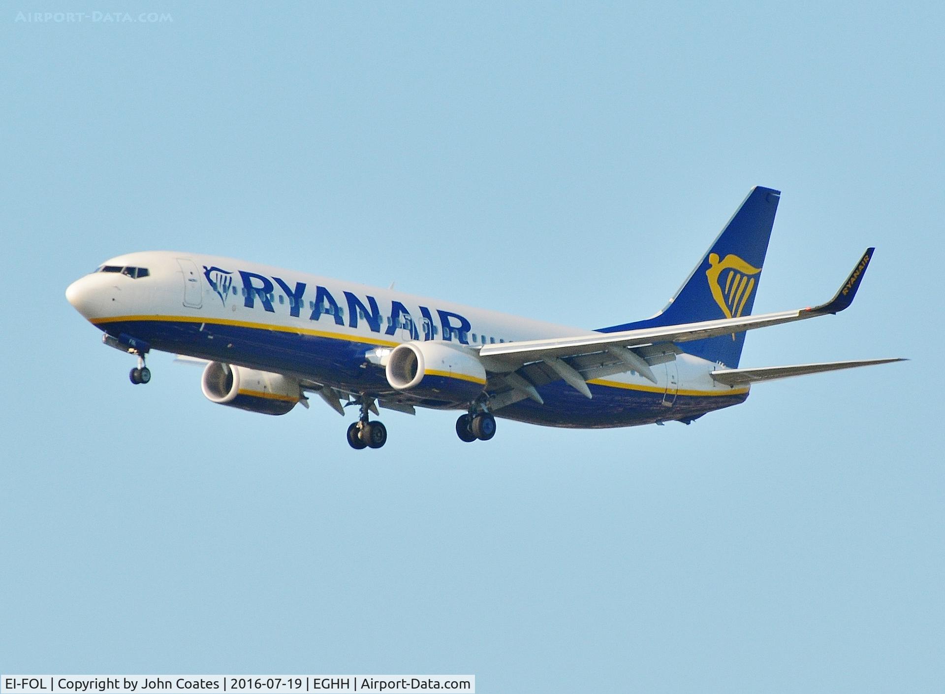 EI-FOL, 2016 Boeing 737-8AS C/N 61580, Finals to 08