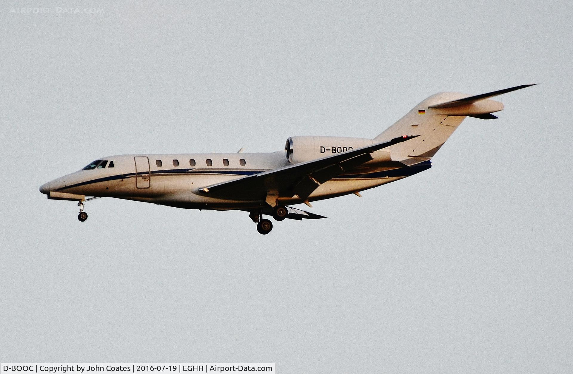D-BOOC, 2006 Cessna 750 Citation X Citation X C/N 750-0259, Late evening arrival on 08
