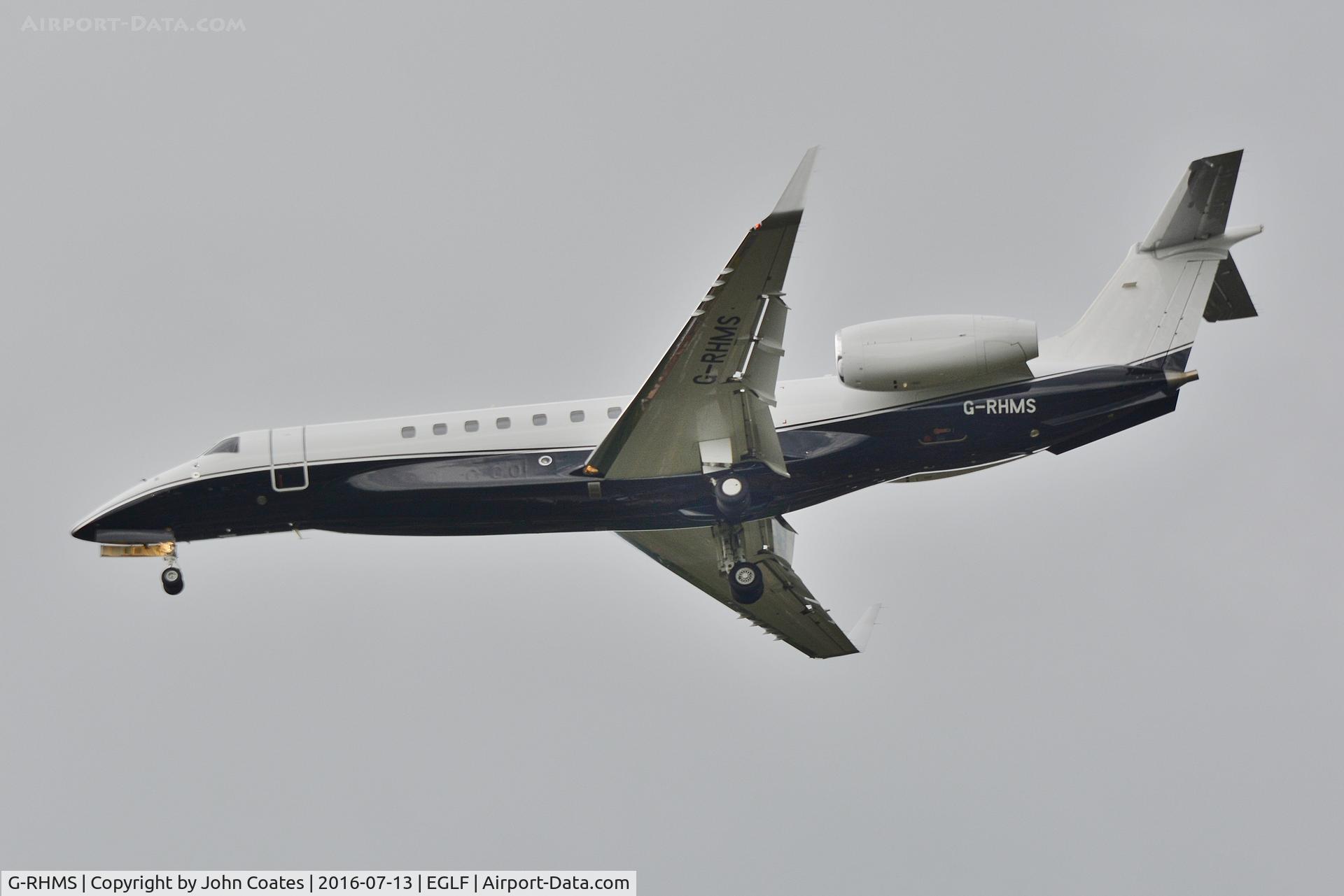 G-RHMS, 2008 Embraer EMB-135BJ Legacy C/N 14501072, Finals to 24 across King George V fields