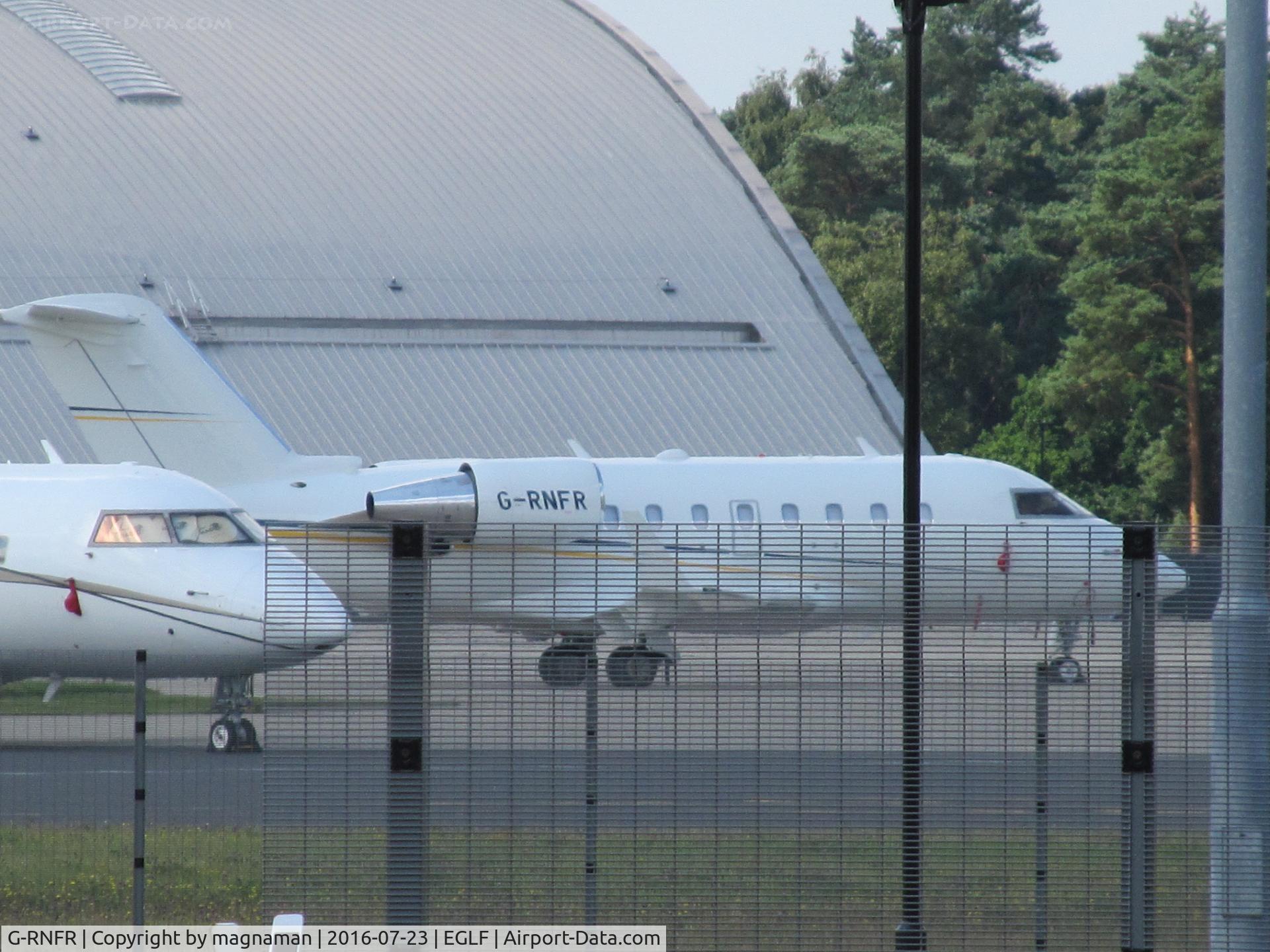 G-RNFR, 2015 Bombardier Challenger 604 (CL-600-2B16) C/N 5983, at farny across fences