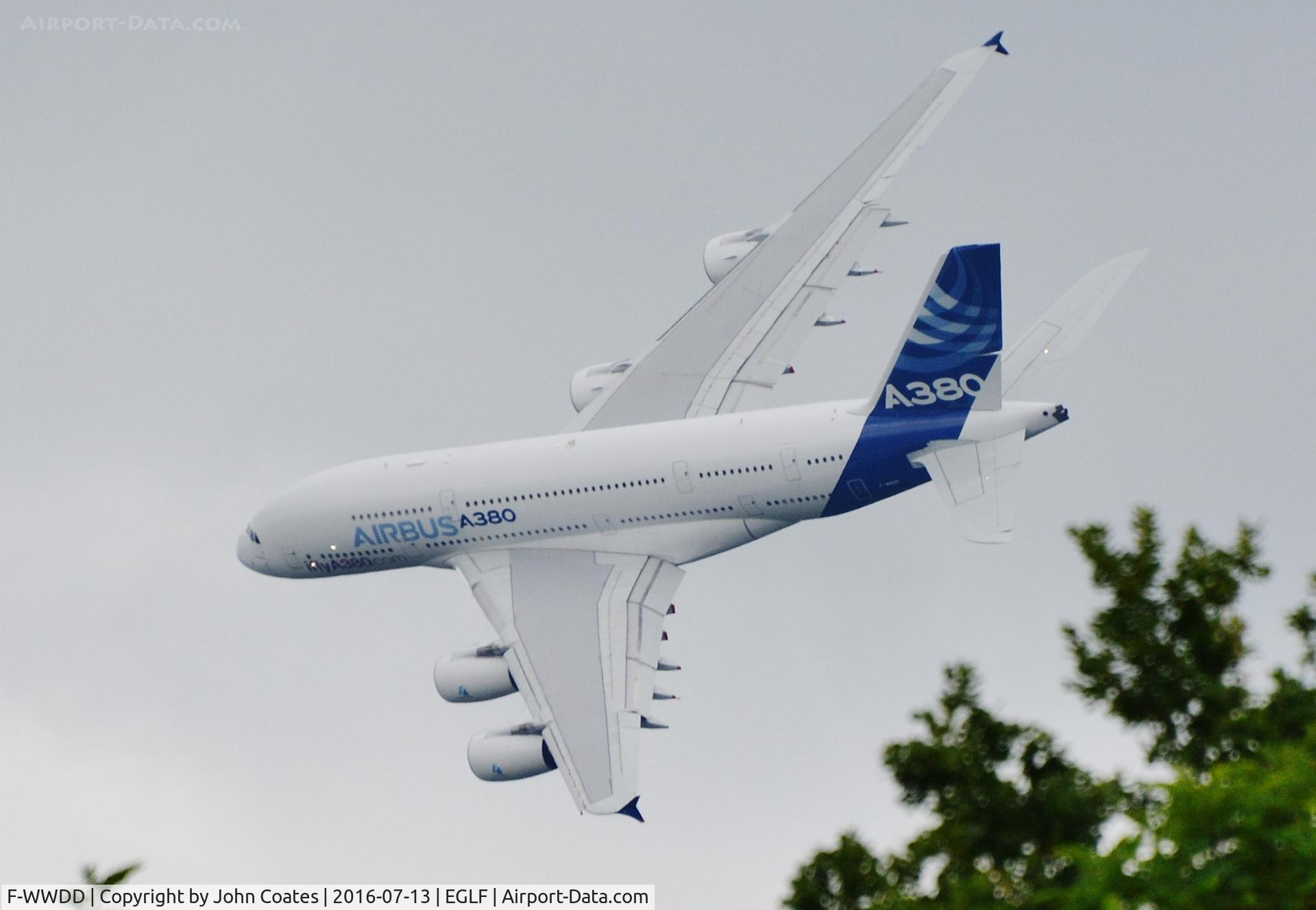 F-WWDD, 2005 Airbus A380-861 C/N 004, Wednesday trade day display at FIA 2016