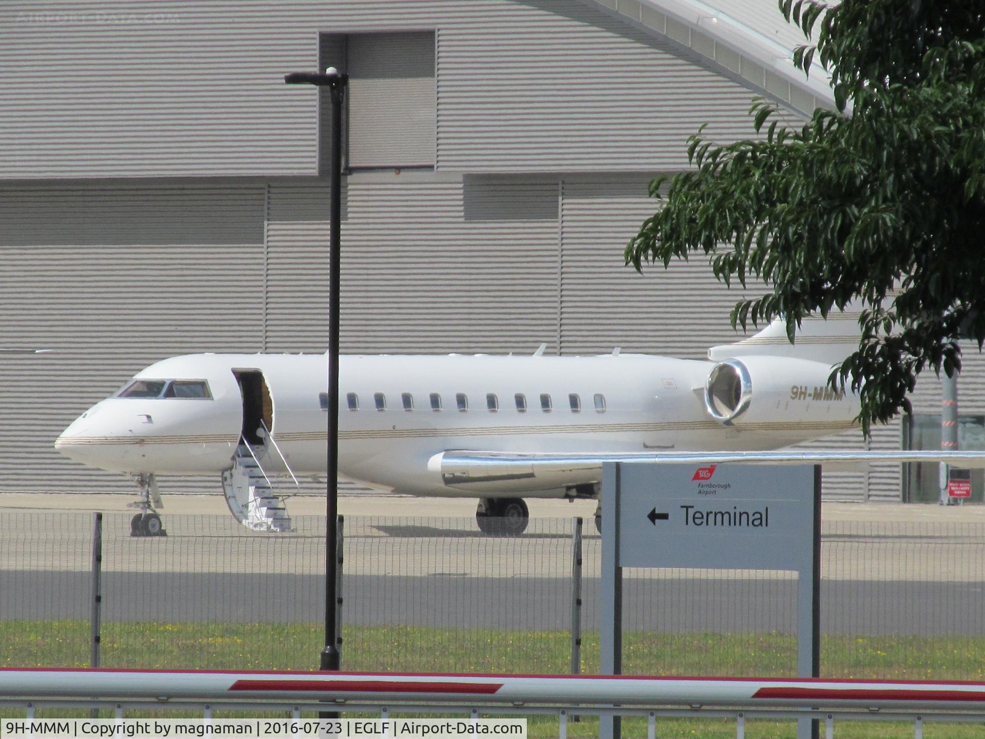 9H-MMM, 2011 Bombardier BD-700-1A11 Global 5000 C/N 9430, on apron