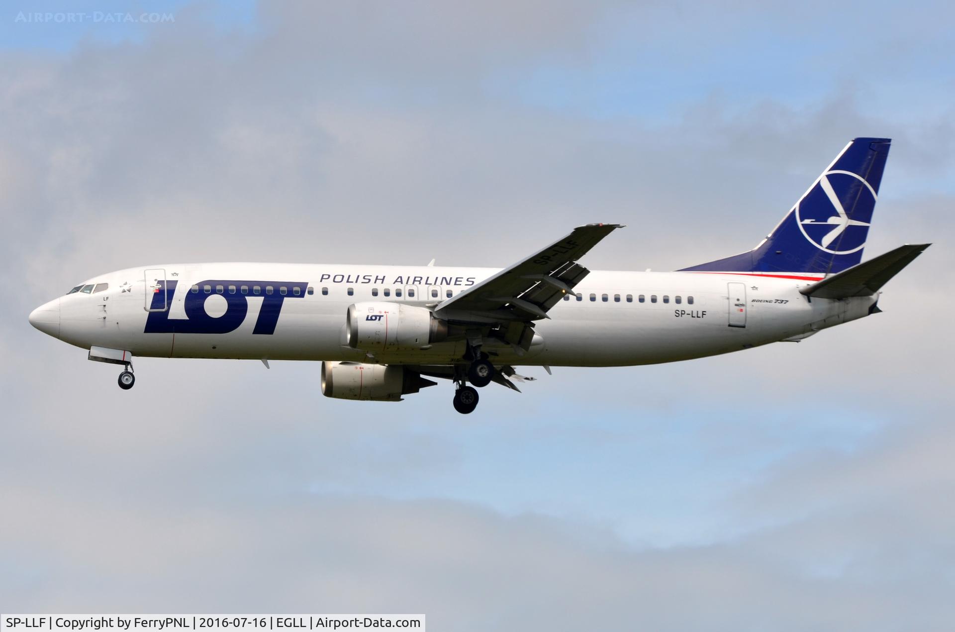 SP-LLF, 1997 Boeing 737-45D C/N 28752/2874, LOT B734 arriving from Warsaw.