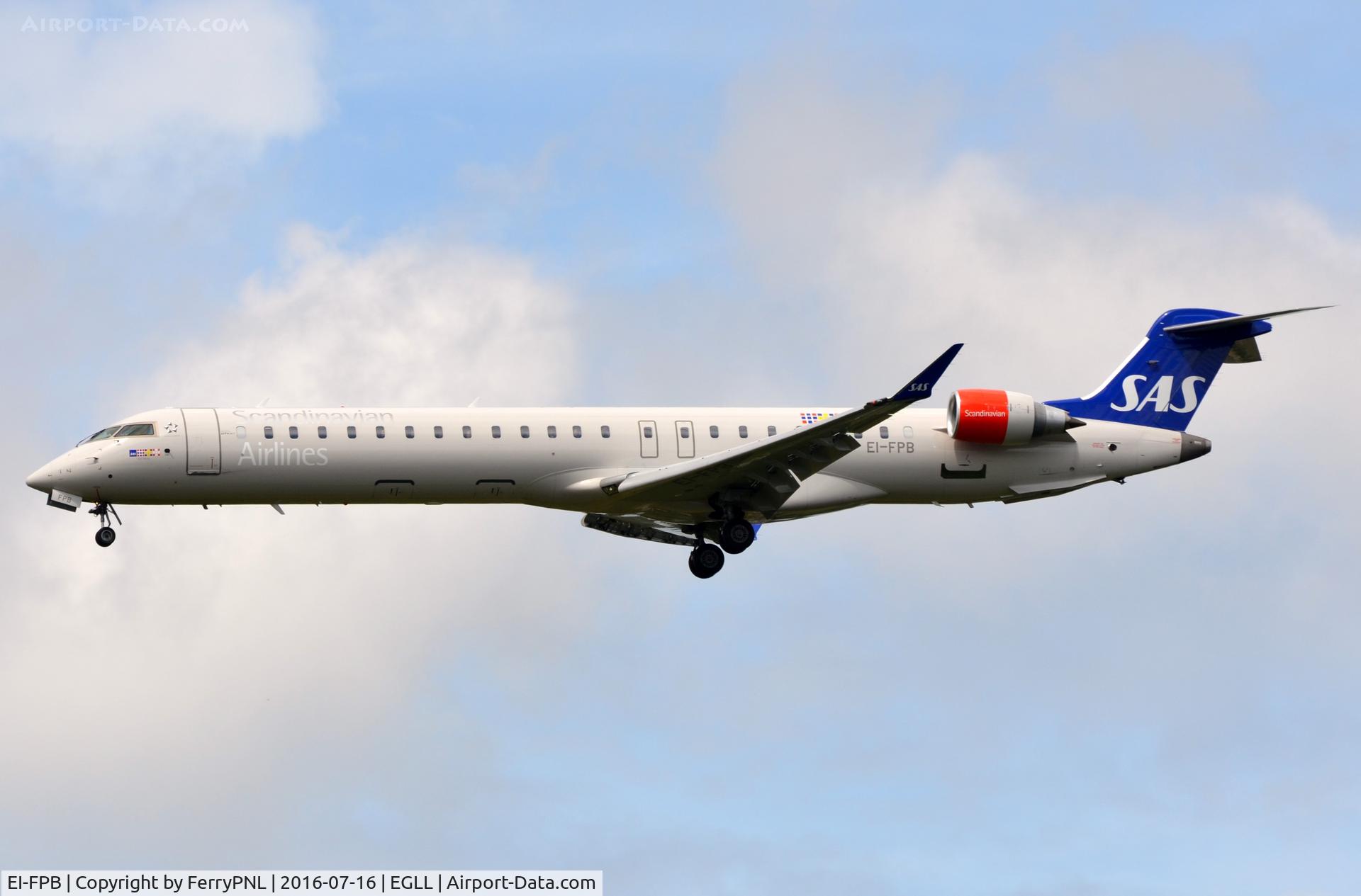 EI-FPB, 2016 Bombardier CRJ-900LR (CL-600-2D24) C/N 15399, SAS CL900LR arriving from Stavanger.