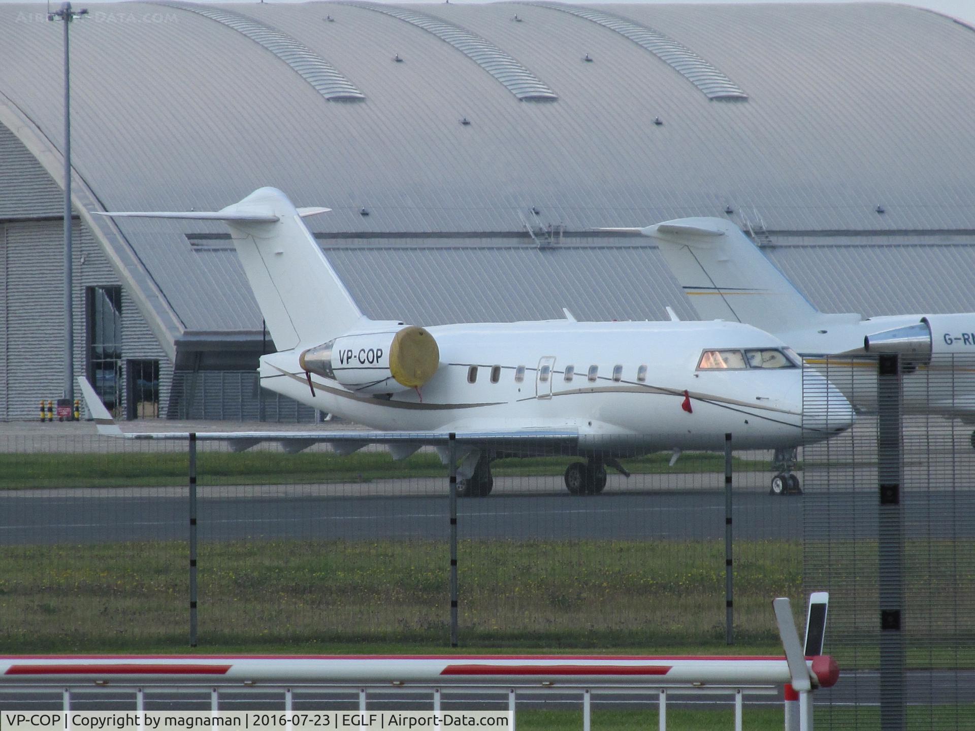VP-COP, 2002 Bombardier Challenger 604 (CL-600-2B16) C/N 5552, at almost home base