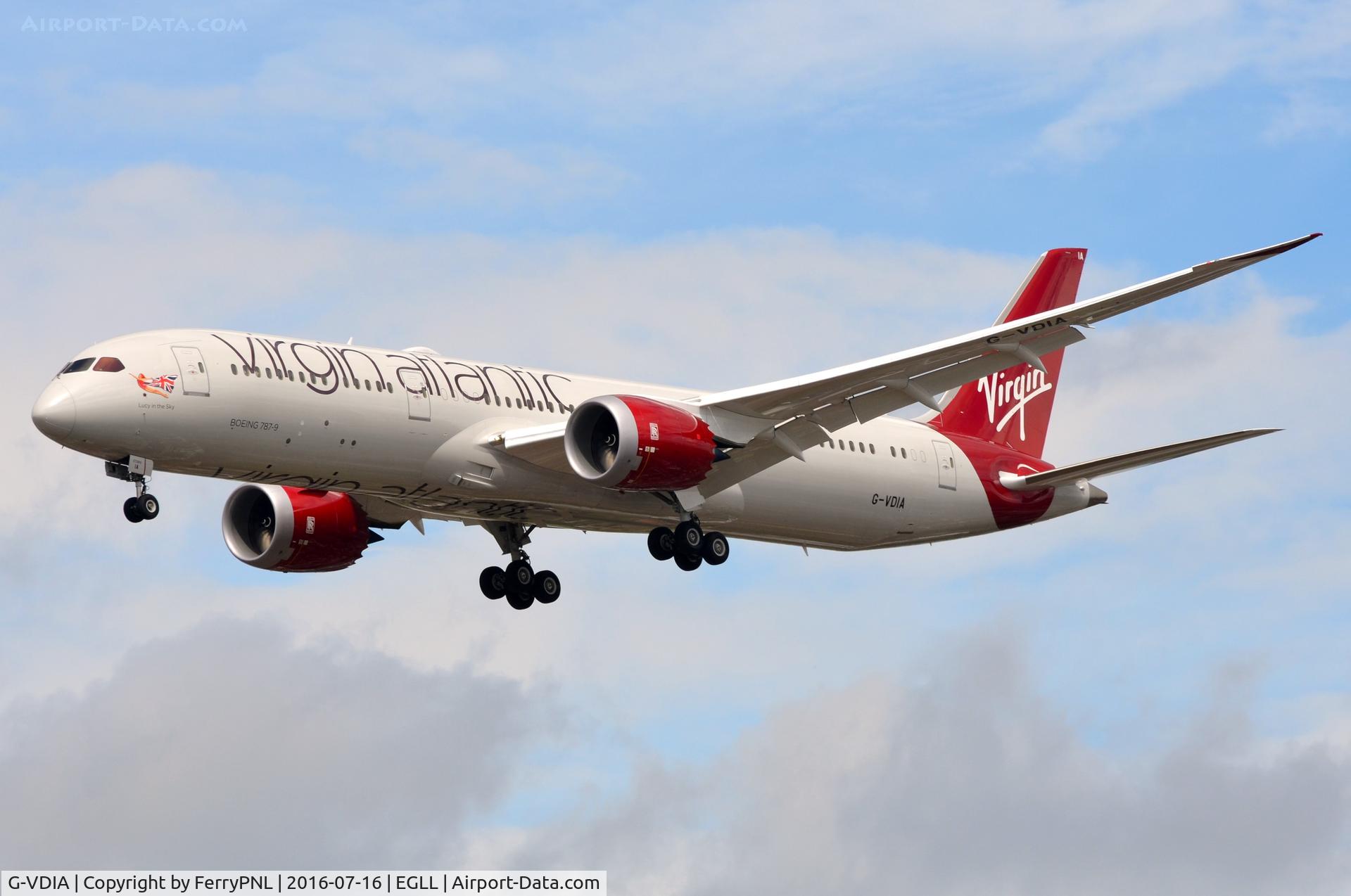 G-VDIA, 2016 Boeing 787-9 Dreamliner Dreamliner C/N 37975, Virgin B789 arriving.
