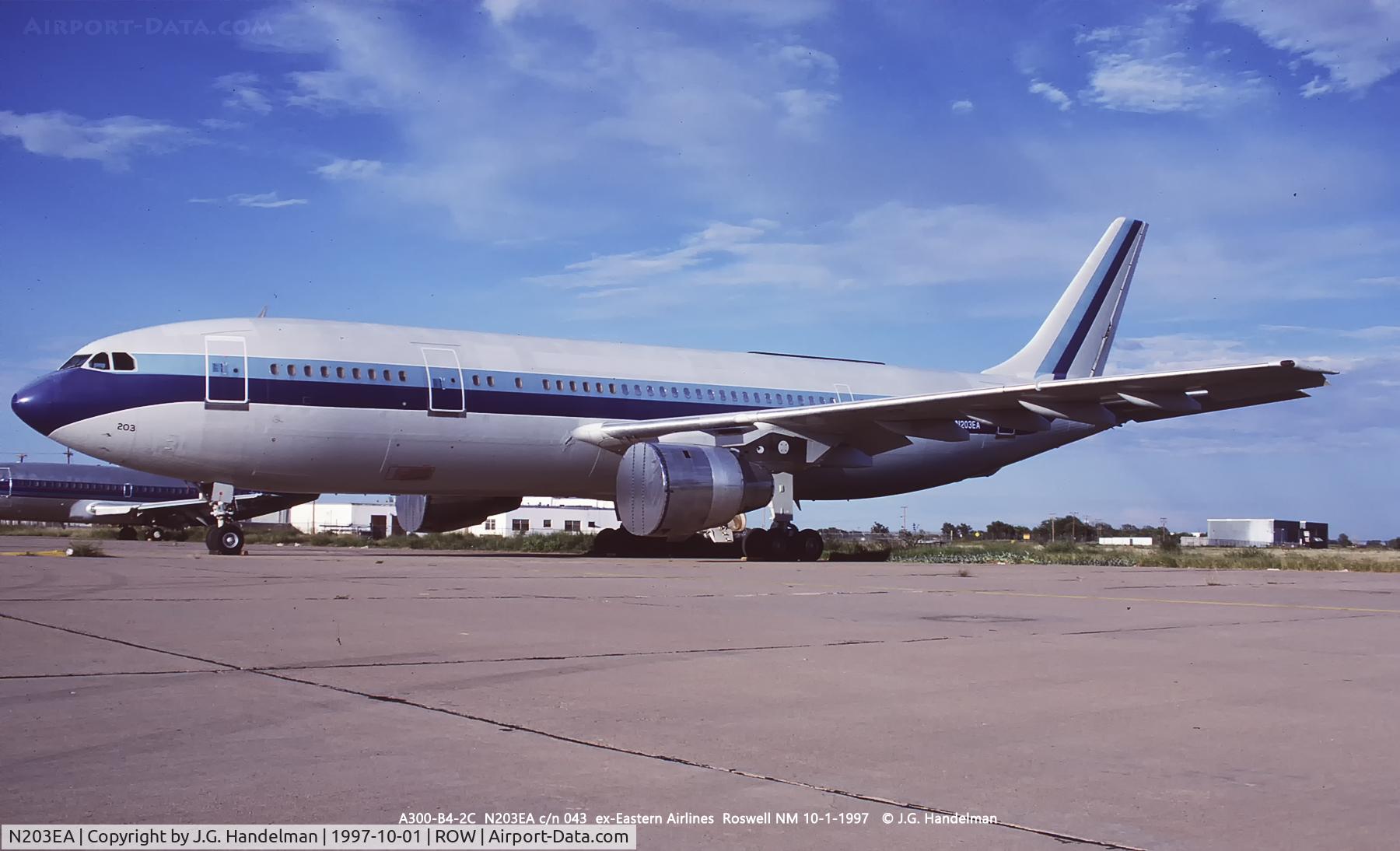 N203EA, 1978 Airbus A300B4-103 C/N 043, At Roswell NM.