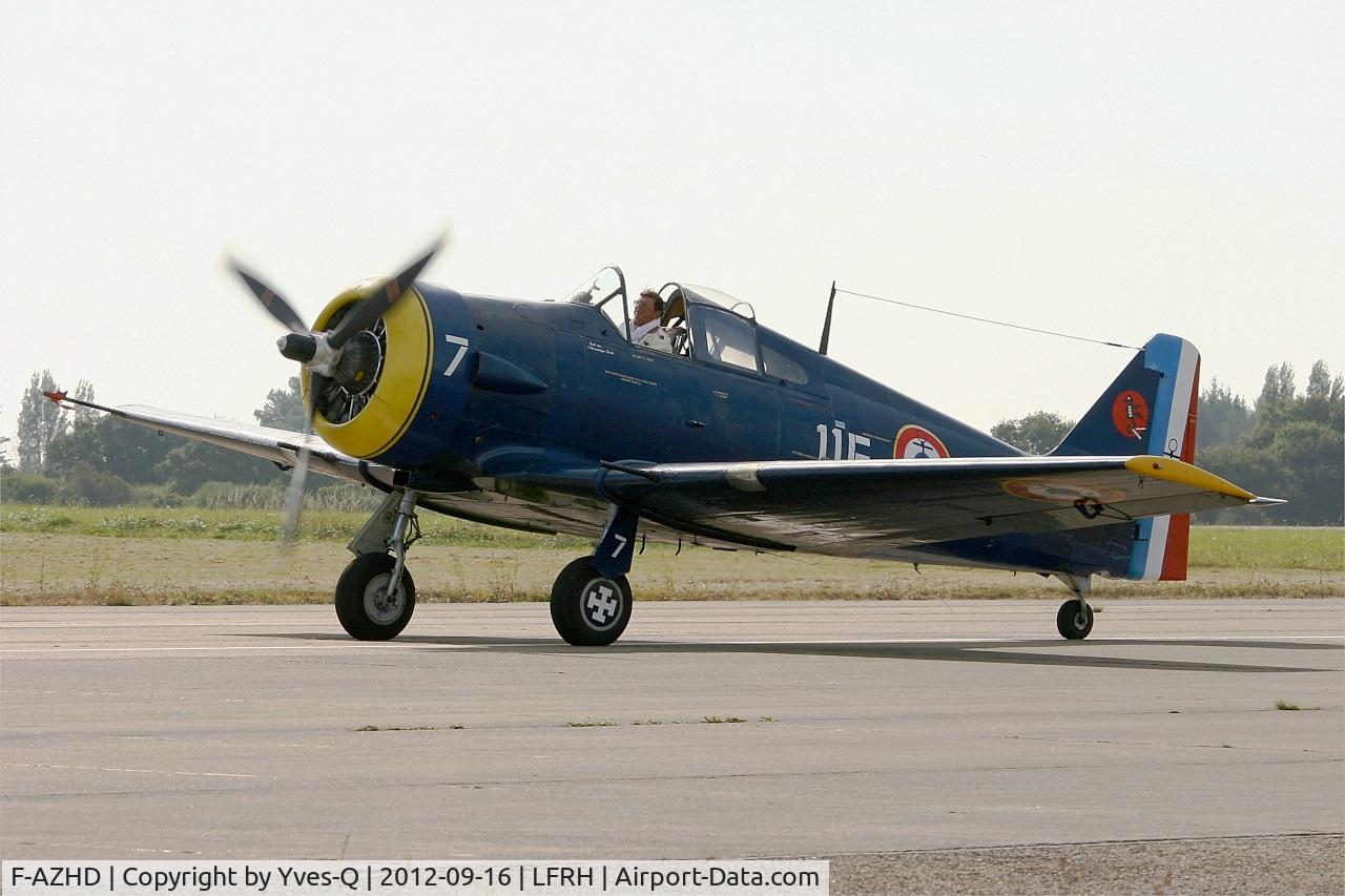 F-AZHD, North American NA-68 C/N SA-30, North American NA-68 (T6), Taxiing to parking area, Lann Bihoué Naval Air Base (LFRH-LRT)