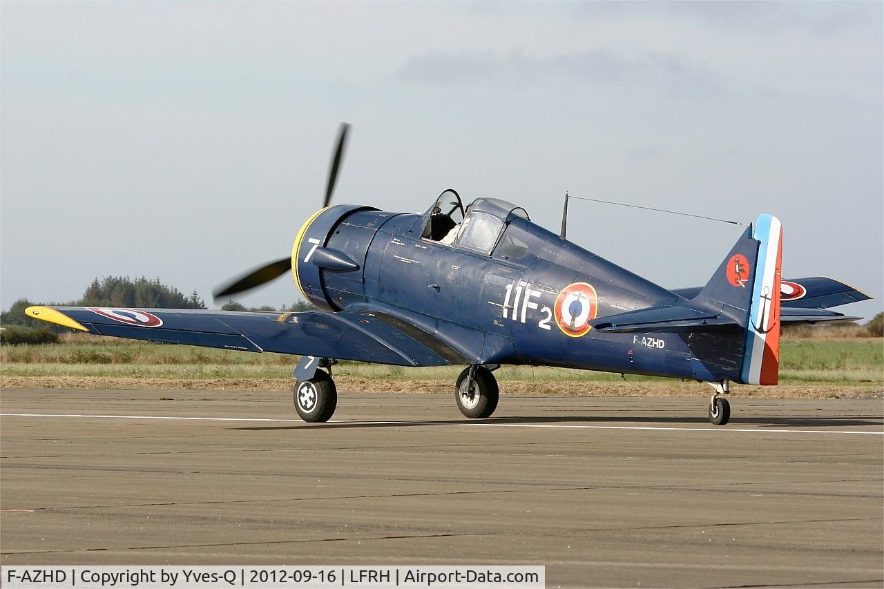 F-AZHD, North American NA-68 C/N SA-30, North American NA-68 (T6), Taxiing to holding point prior take off, Lann Bihoué Naval Air Base (LFRH-LRT)