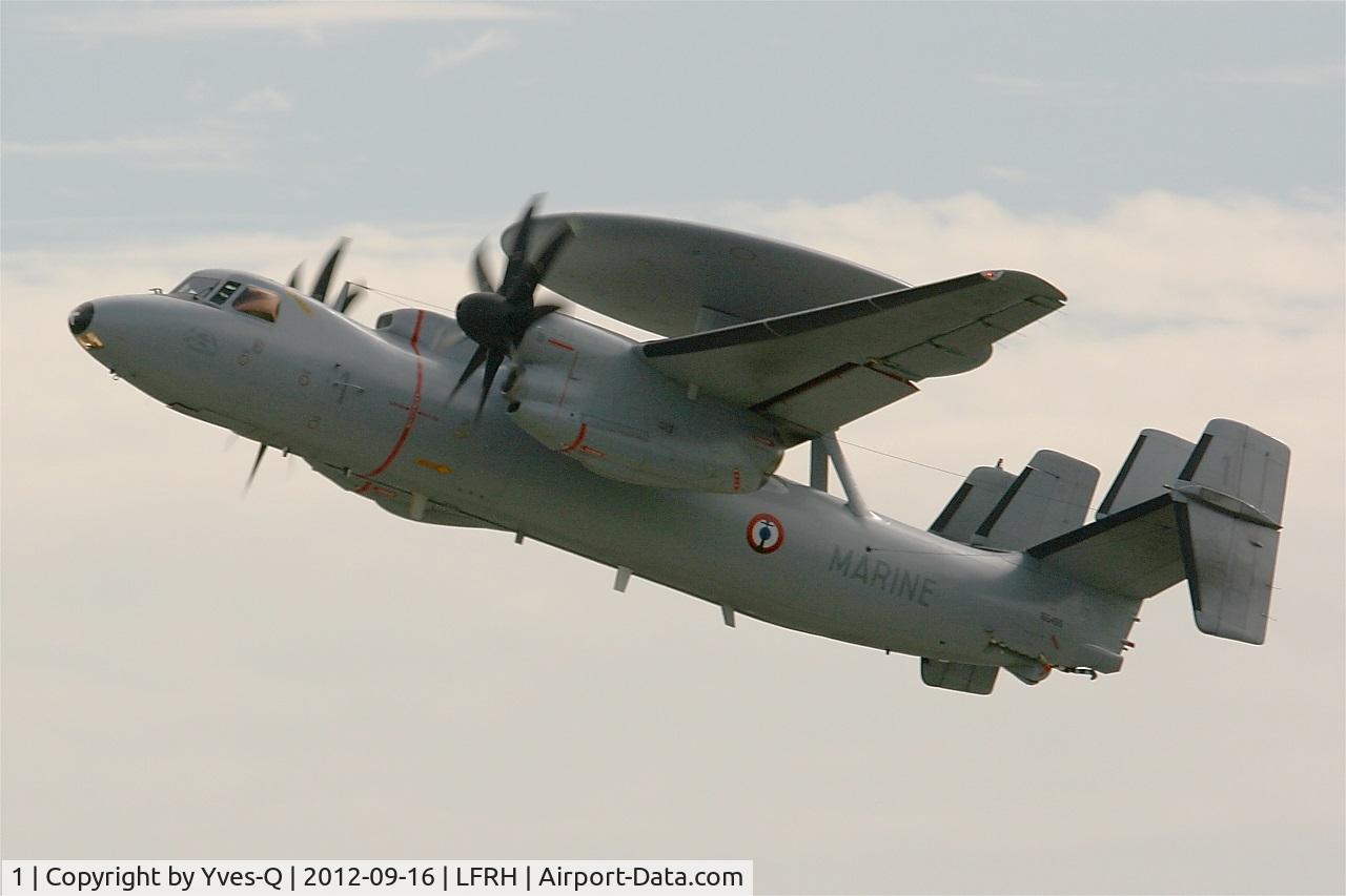 1, Grumman E-2C Hawkeye C/N FR-1, French Navy Northrop-Grumman E-2C Hawkeye, Take off, Lann Bihoué Naval Air Base (LFRH - LRT)