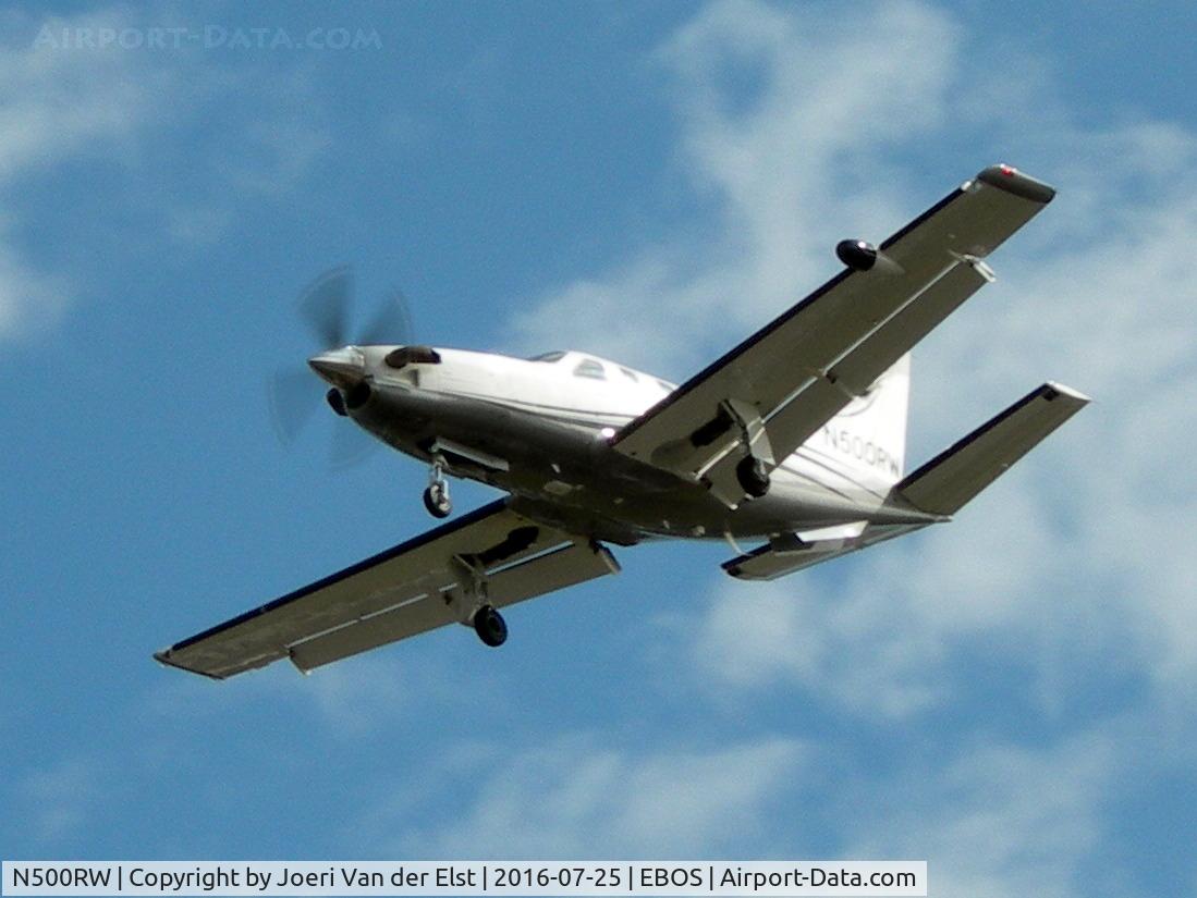 N500RW, 2011 Socata TBM-700 C/N 578, Moments before touchdown rwy 26