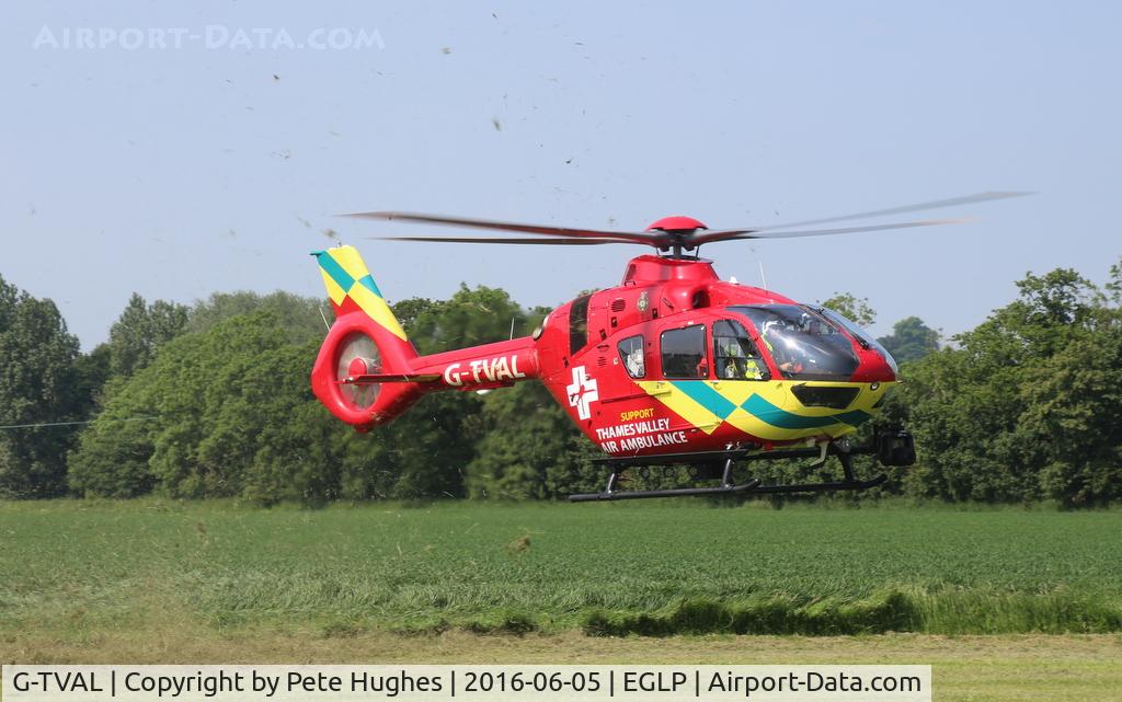 G-TVAL, 2015 Airbus Helicopters EC-135T-3 C/N 1189, G-TVAL EC135 responding a call at Brimpton Airfield