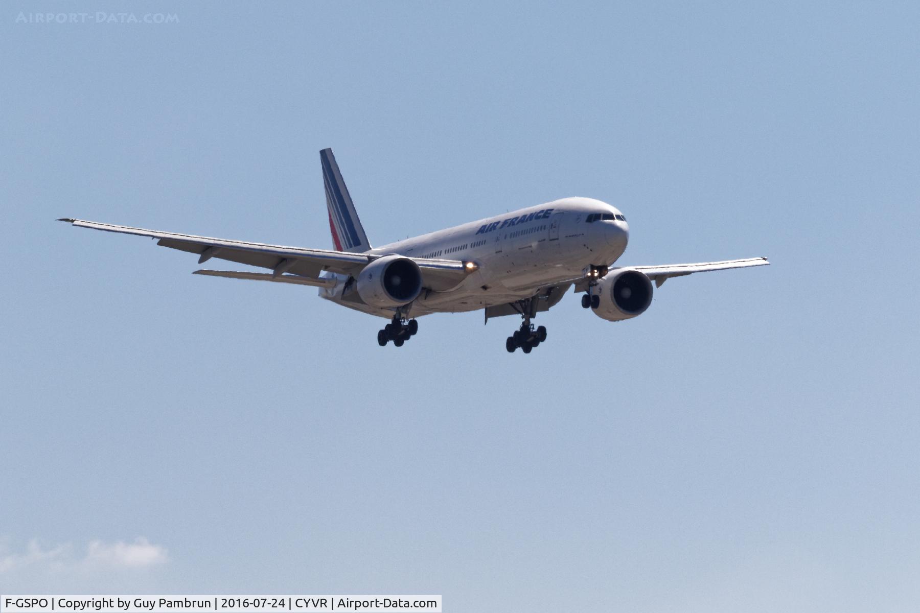 F-GSPO, 2001 Boeing 777-228/ER C/N 30614, Landing