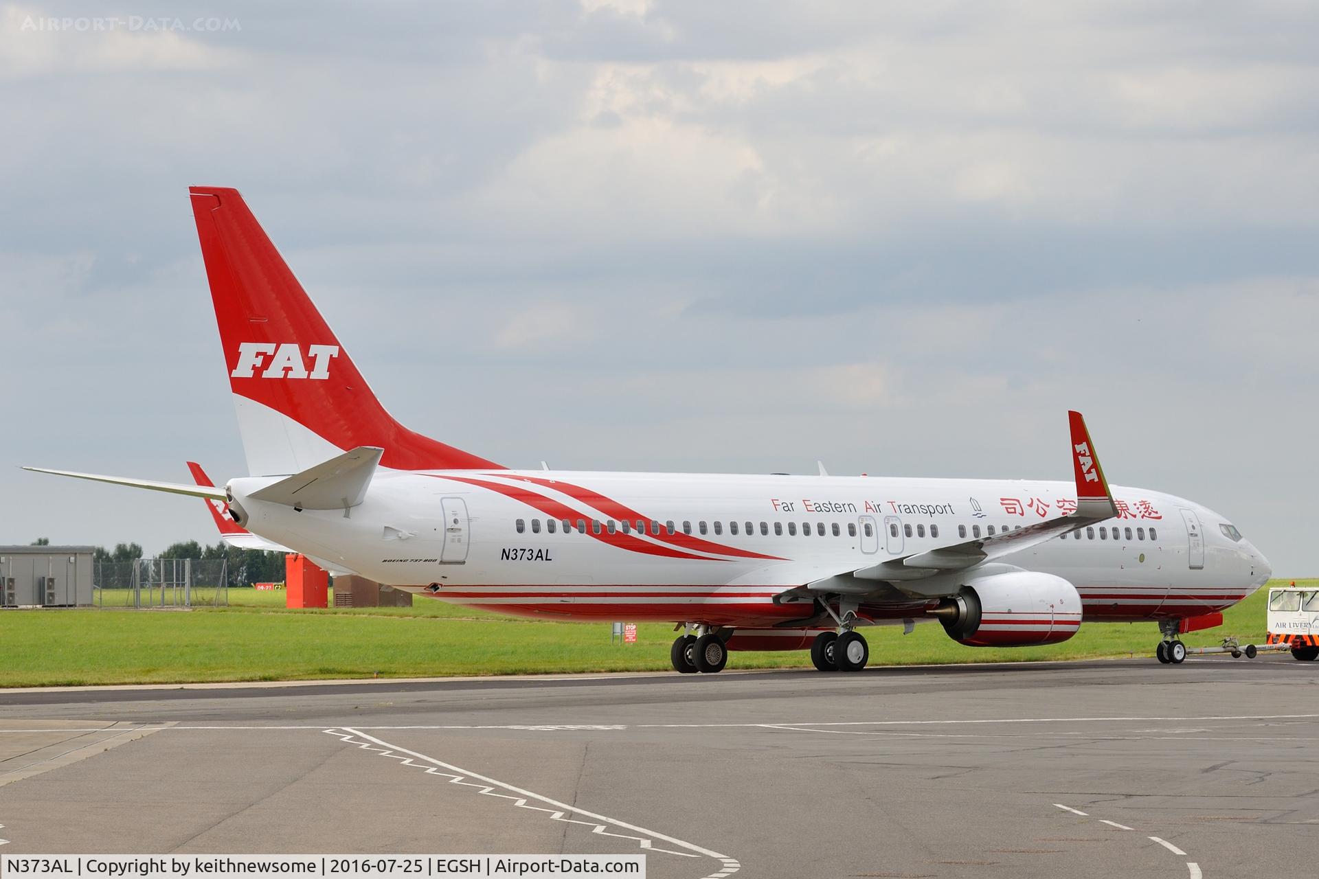 N373AL, 2016 Boeing 737-8SH C/N 41345, Formerly B-28066 being towed to spray shop.