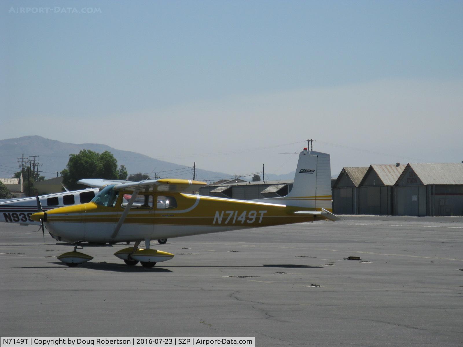 N7149T, 1959 Cessna 172 C/N 46749, 1959 Cessna 172, Continental O-300 145 Hp 6 cylinder, on transient ramp