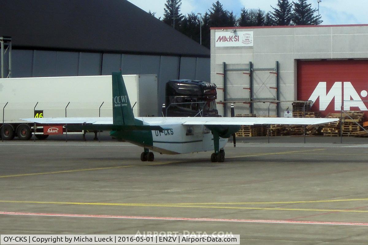 OY-CKS, 1976 Britten-Norman BN-2A-21 Islander C/N 553, At Stavanger