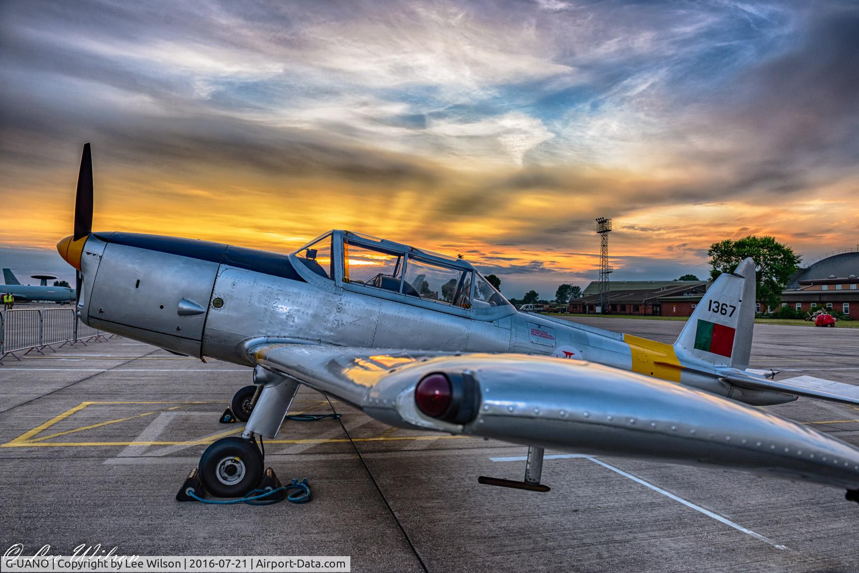 G-UANO, 1959 OGMA DHC-1 Chipmunk T.20 C/N OGMA-57, Sat on the RAF Coningsby ASP