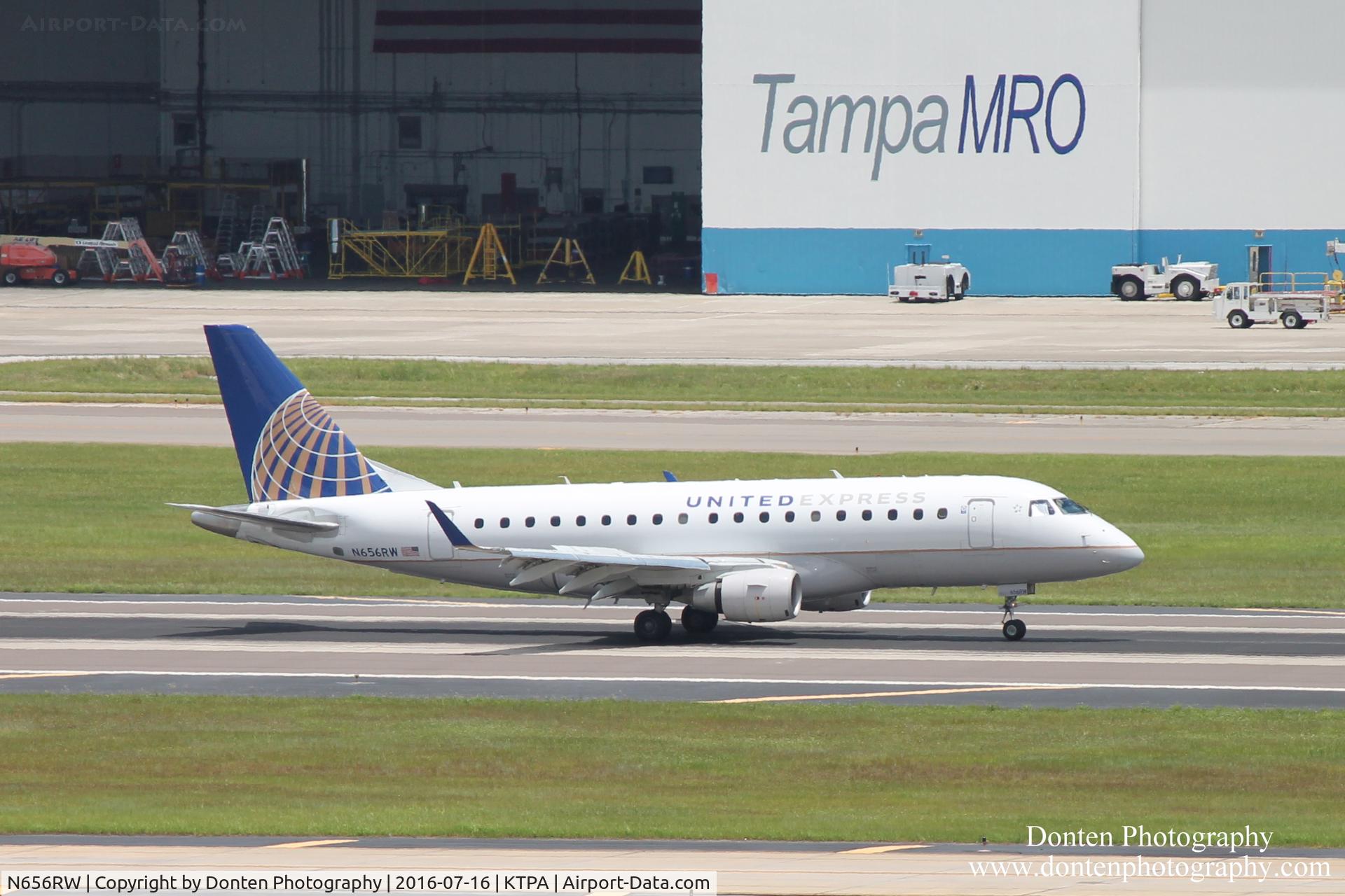 N656RW, 2005 Embraer 170SE (ERJ-170-100SE) C/N 17000113, United Flight 3391 operated by Republic (N656RW) arrives at Tampa International Airport following flight from Newark Liberty International Airport
