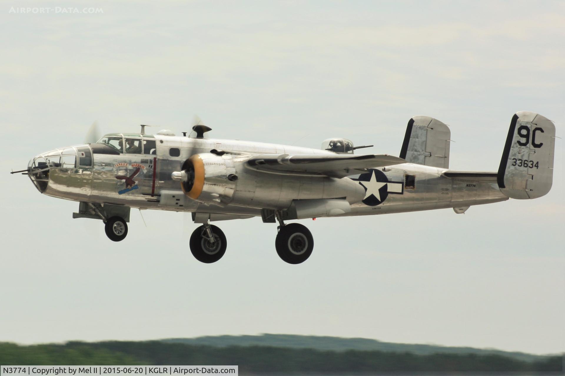 N3774, 1943 North American B-25D Mitchell C/N 100-23960, 2015 Wings Over Gaylord Air Show